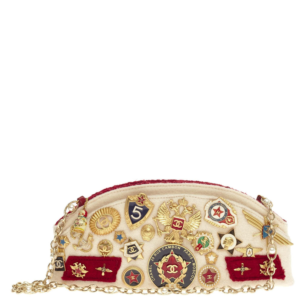 Romanov Charms Chain Clutch Wool Medium
