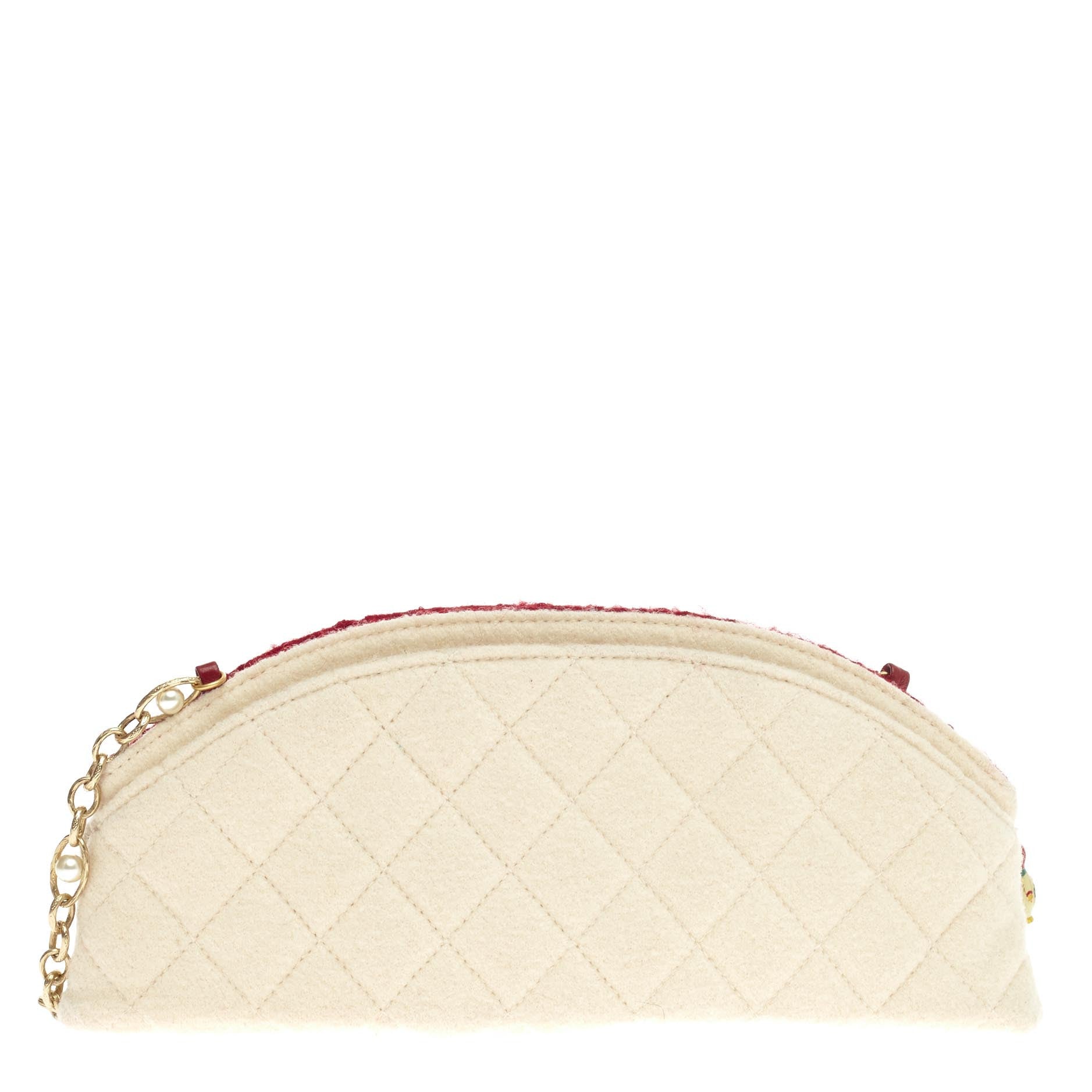 Romanov Charms Chain Clutch Wool Medium