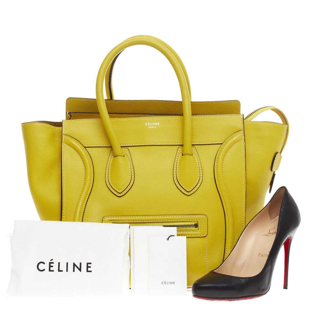 Luggage Handbag Grainy Leather Mini