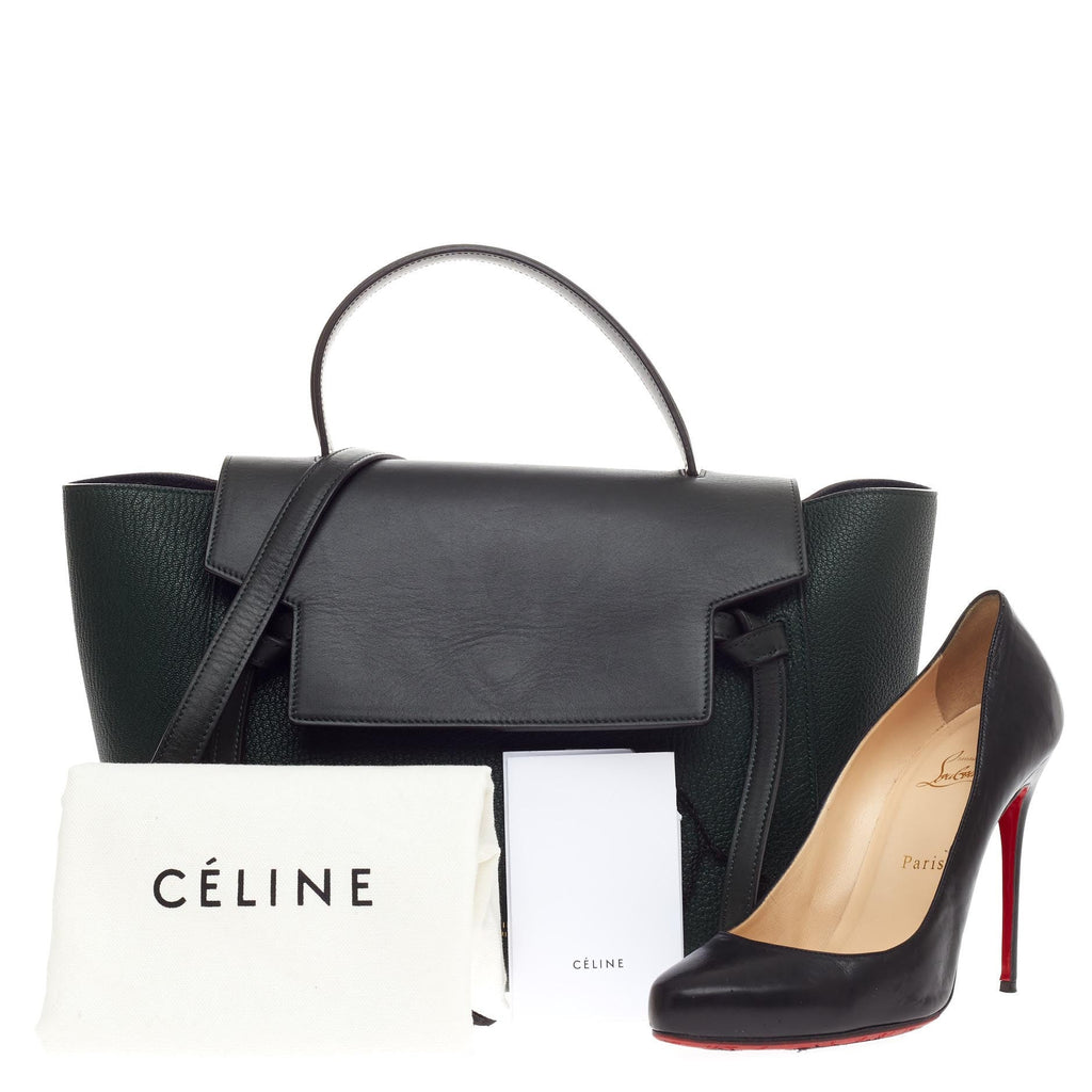 Bicolor Belt Bag Leather Mini