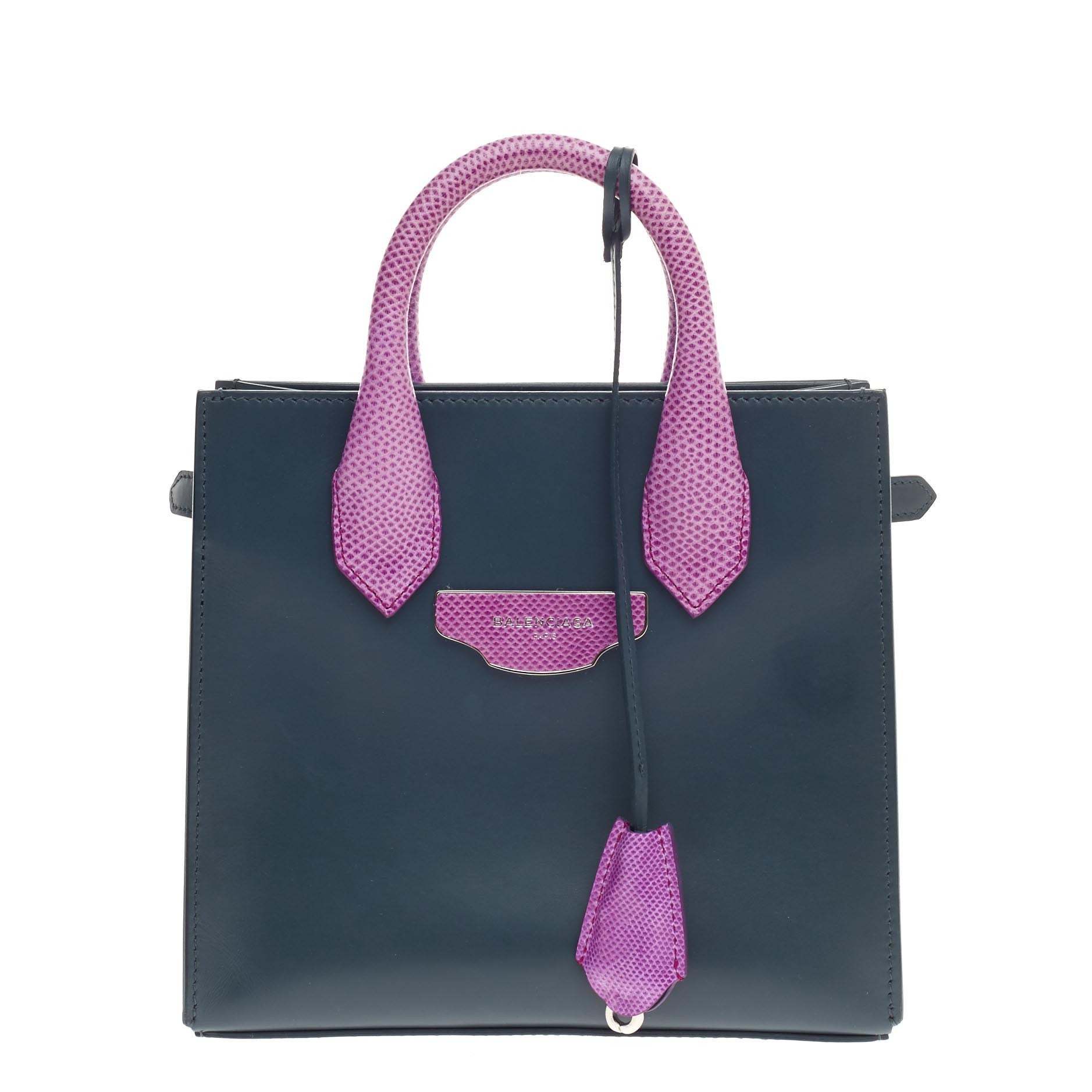 Padlock Nude All Afternoon Tote Leather and Snakeskin Mini