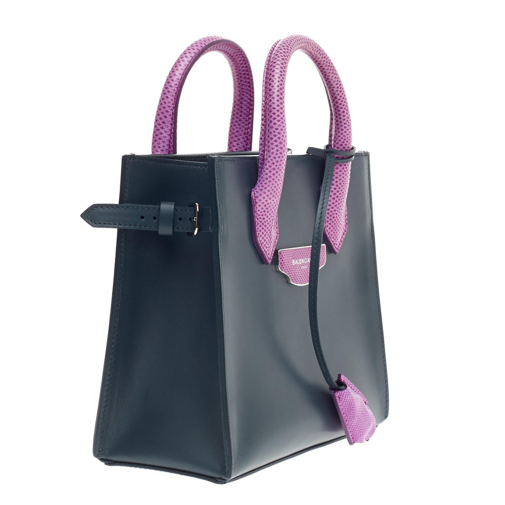 Padlock Nude All Afternoon Tote Leather and Snakeskin Mini