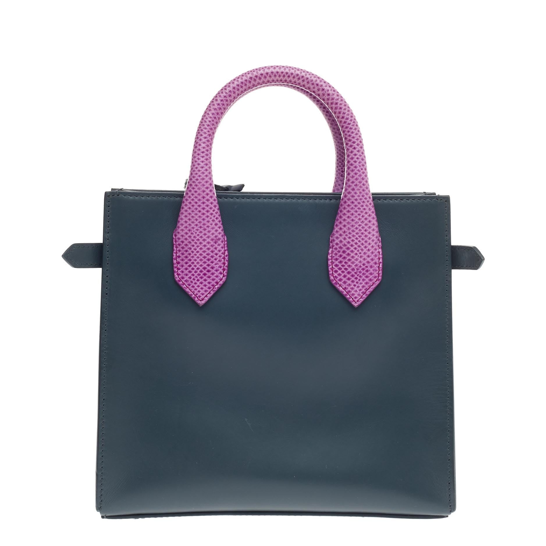 Padlock Nude All Afternoon Tote Leather and Snakeskin Mini