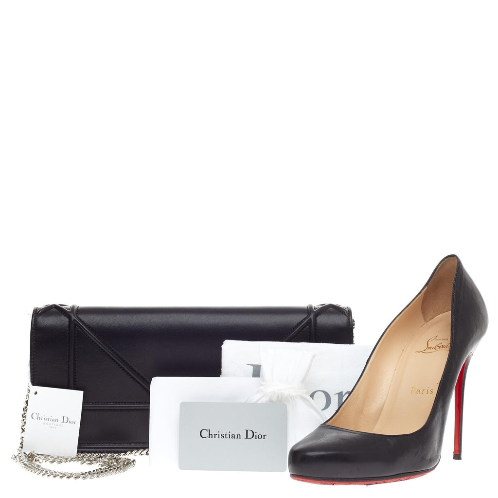 Diorama Chain Clutch Leather