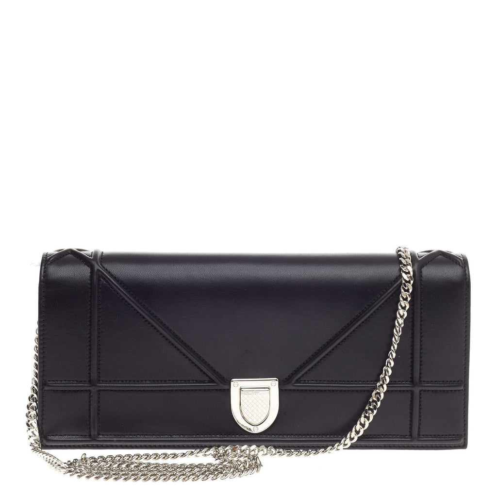 Diorama Chain Clutch Leather