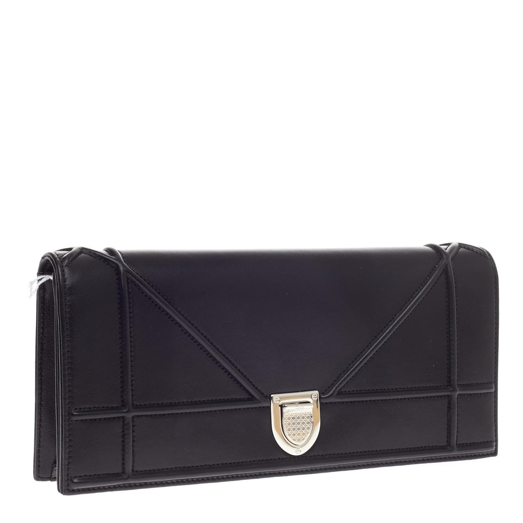 Diorama Chain Clutch Leather