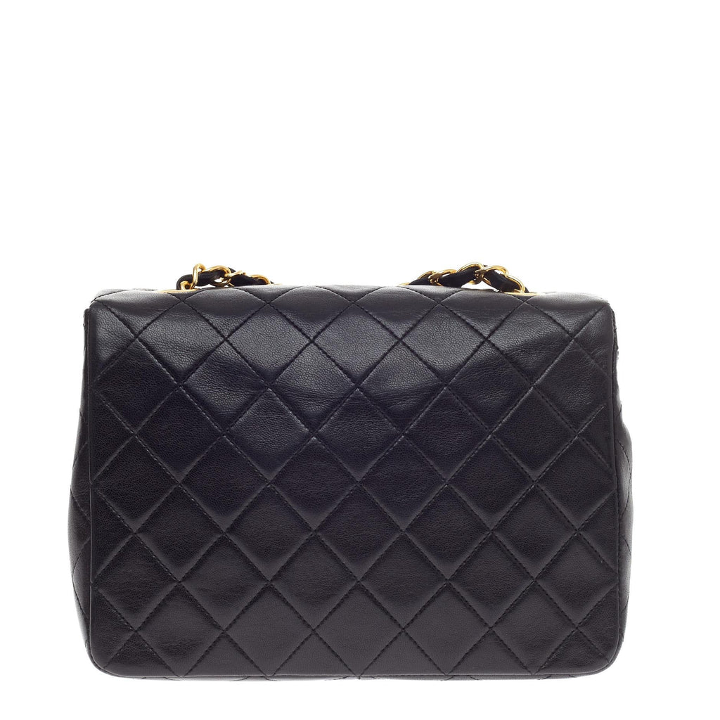 Vintage Square Classic Single Flap Bag Quilted Leather Mini