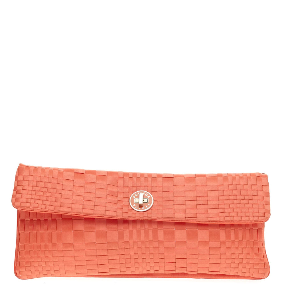Turnlock Clutch Intrecciato Nappa Long