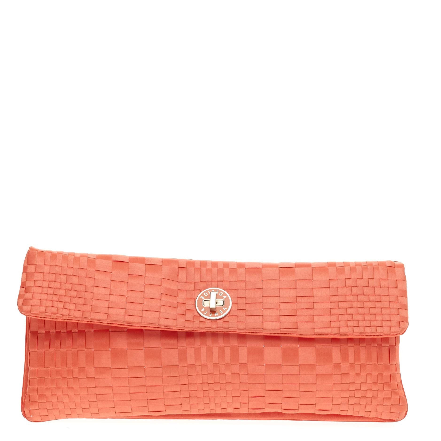 Turnlock Clutch Intrecciato Nappa Long
