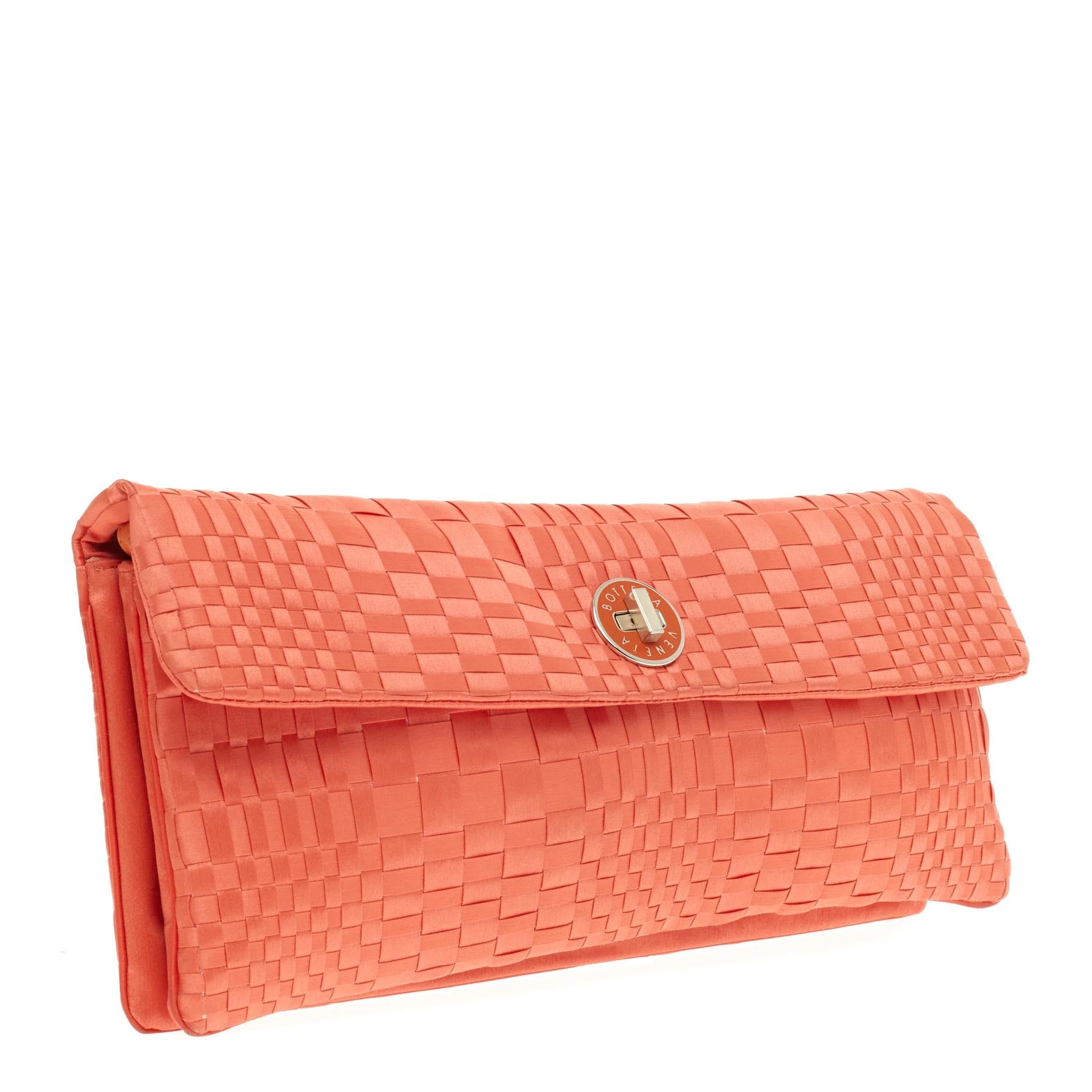 Turnlock Clutch Intrecciato Nappa Long