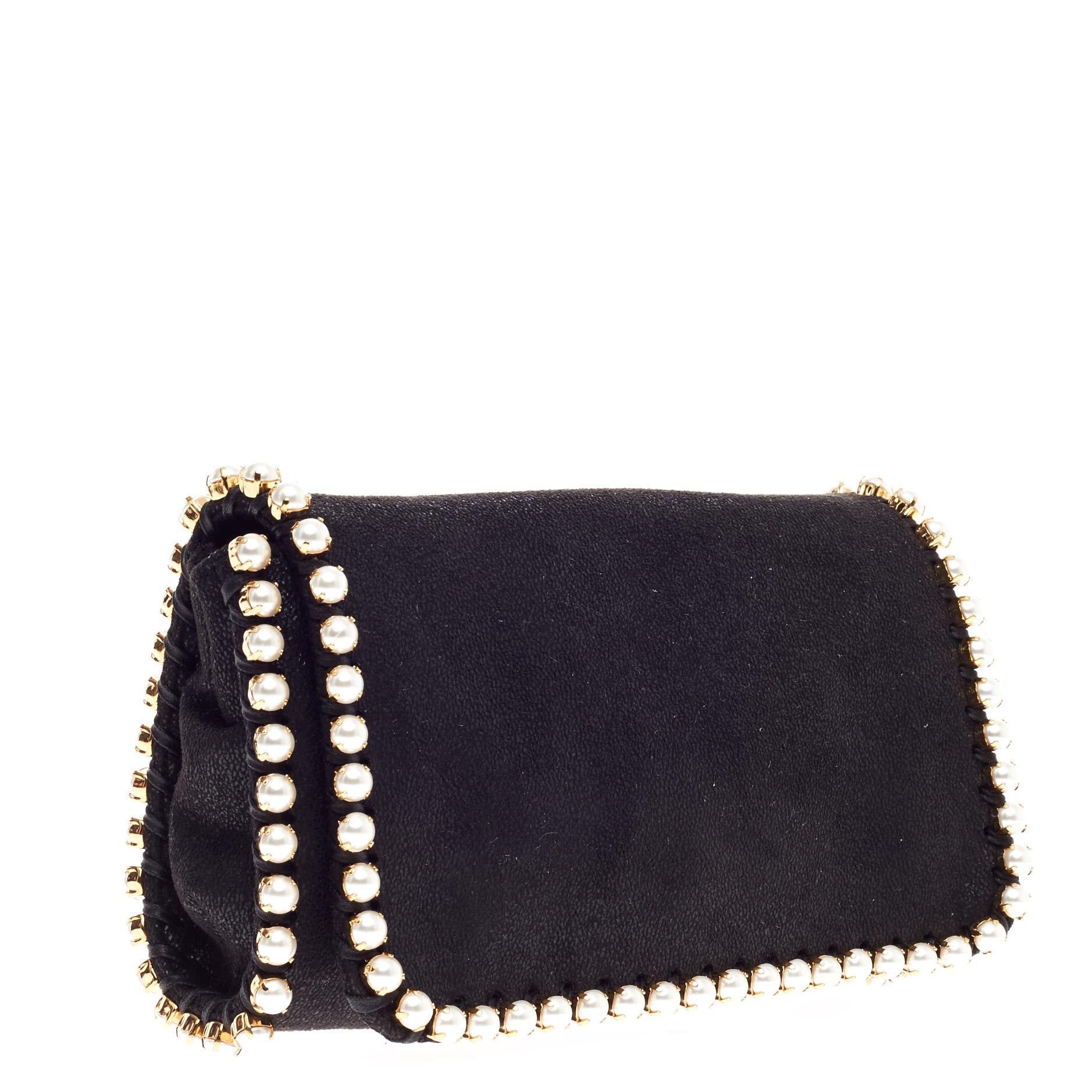 Falabella Crossbody Bag Pearl Shaggy Deer Mini