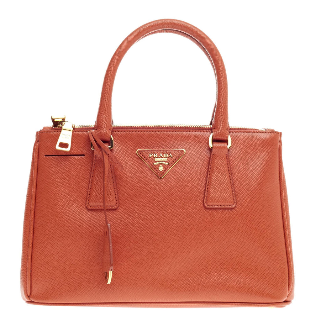 Double Zip Lux Tote Saffiano Leather Mini
