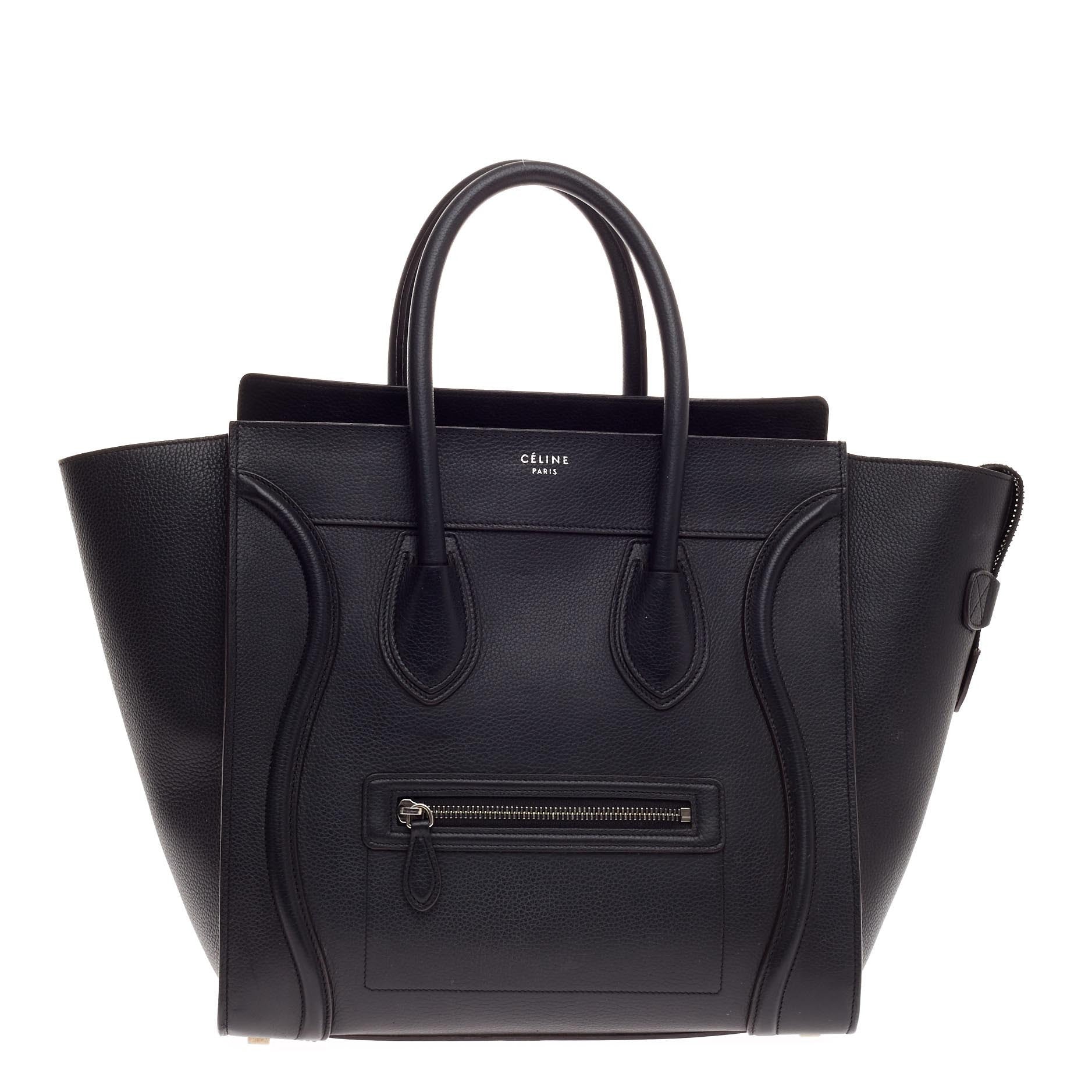 Luggage Handbag Grainy Leather Mini