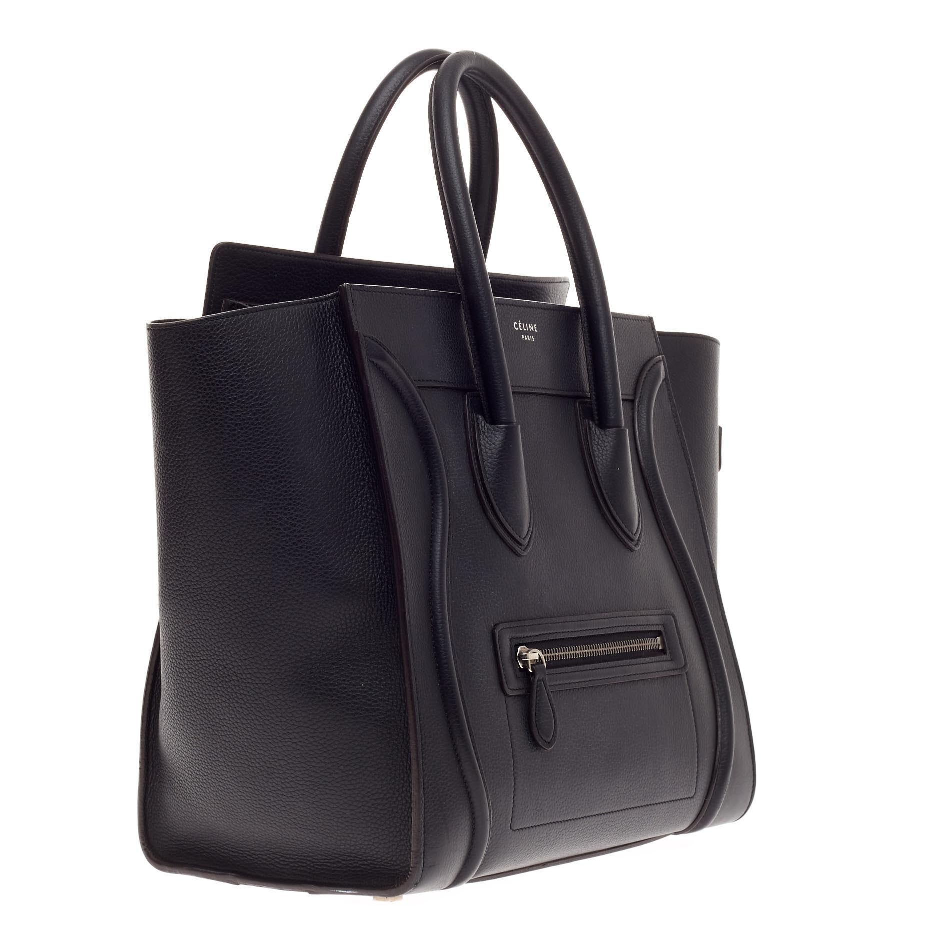 Luggage Handbag Grainy Leather Mini