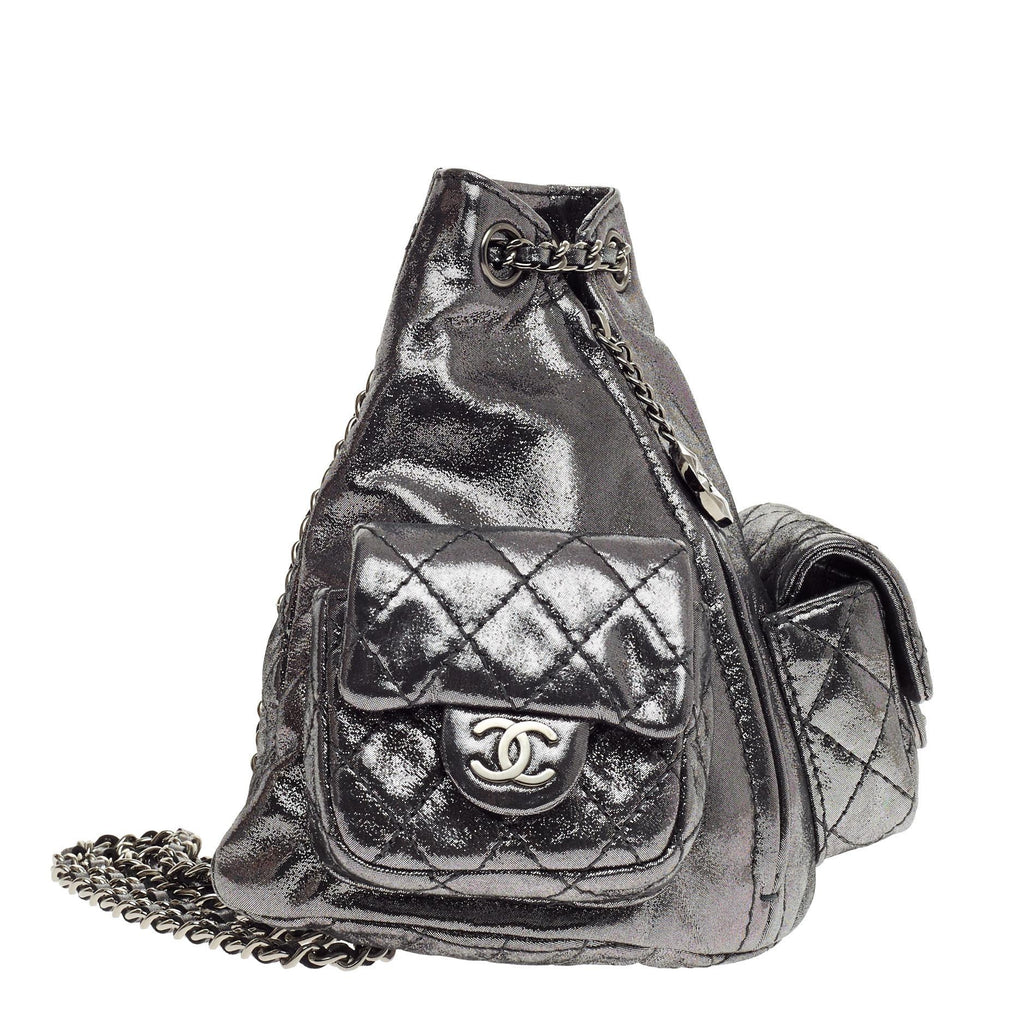 Backpack Is Back Metallic Leather Mini