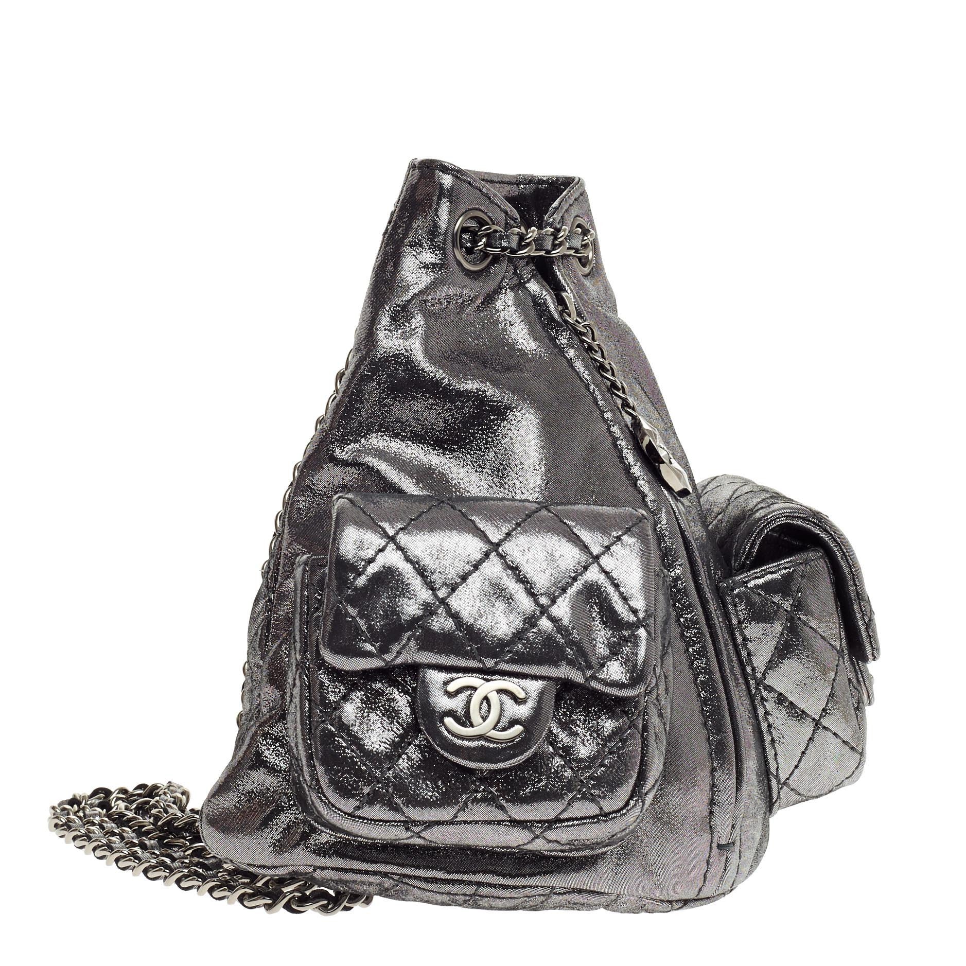 Backpack Is Back Metallic Leather Mini