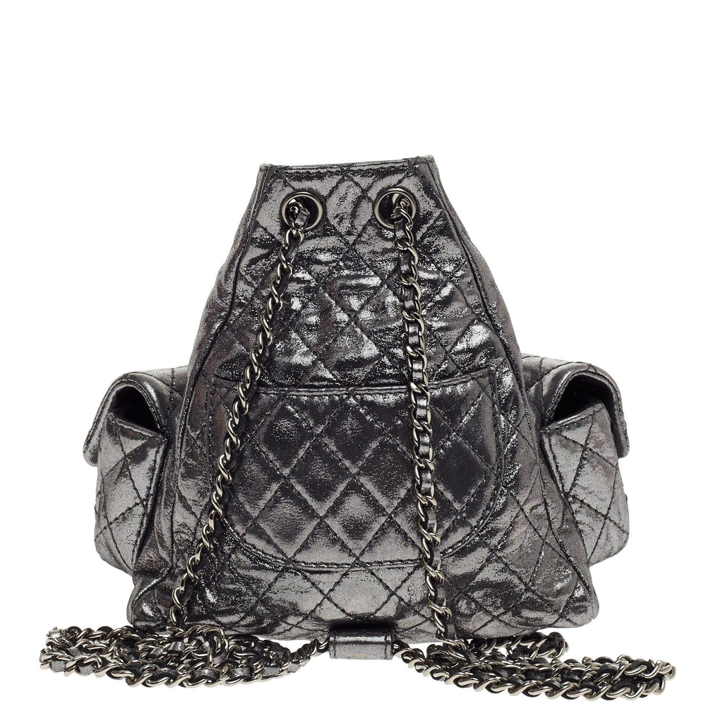 Backpack Is Back Metallic Leather Mini
