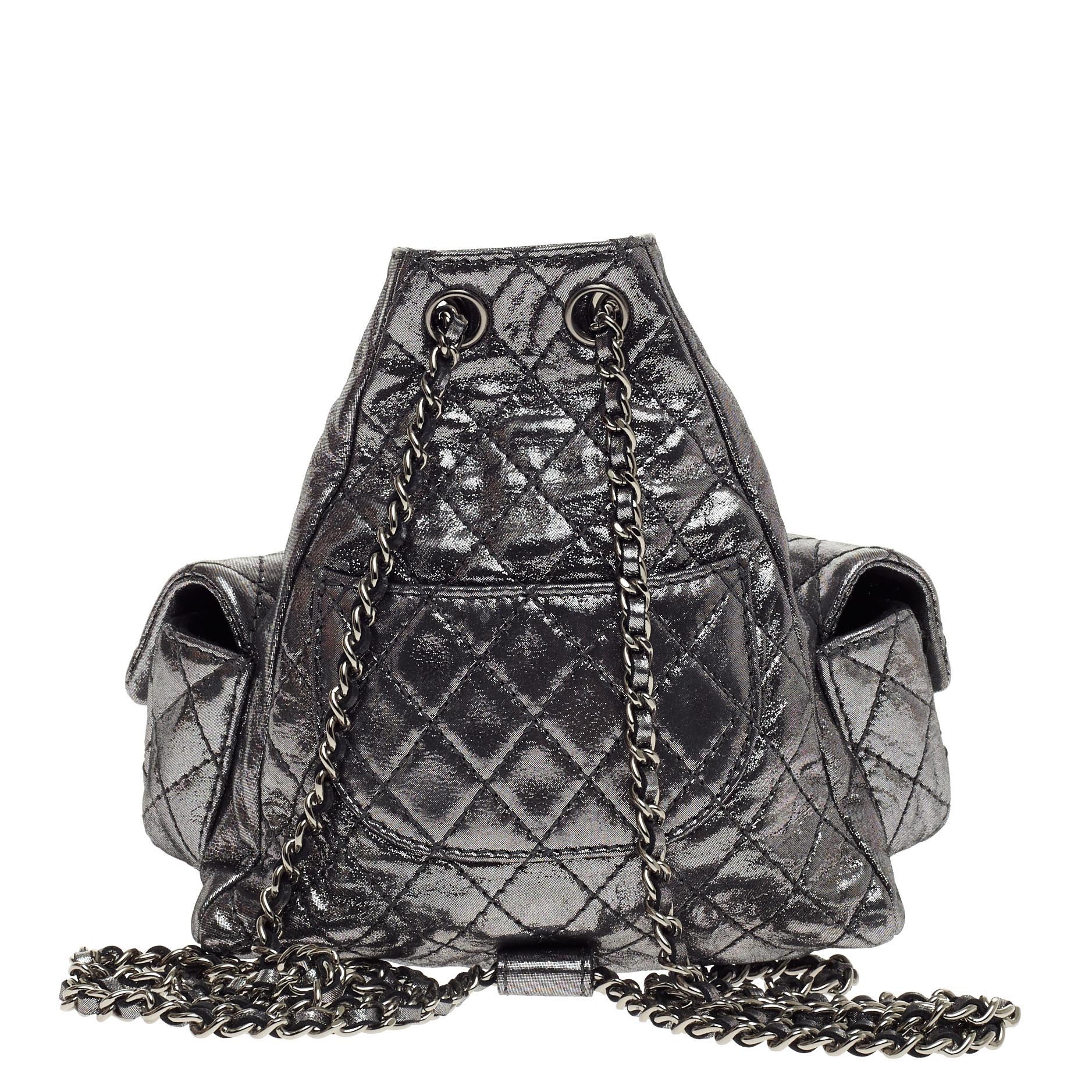 Backpack Is Back Metallic Leather Mini