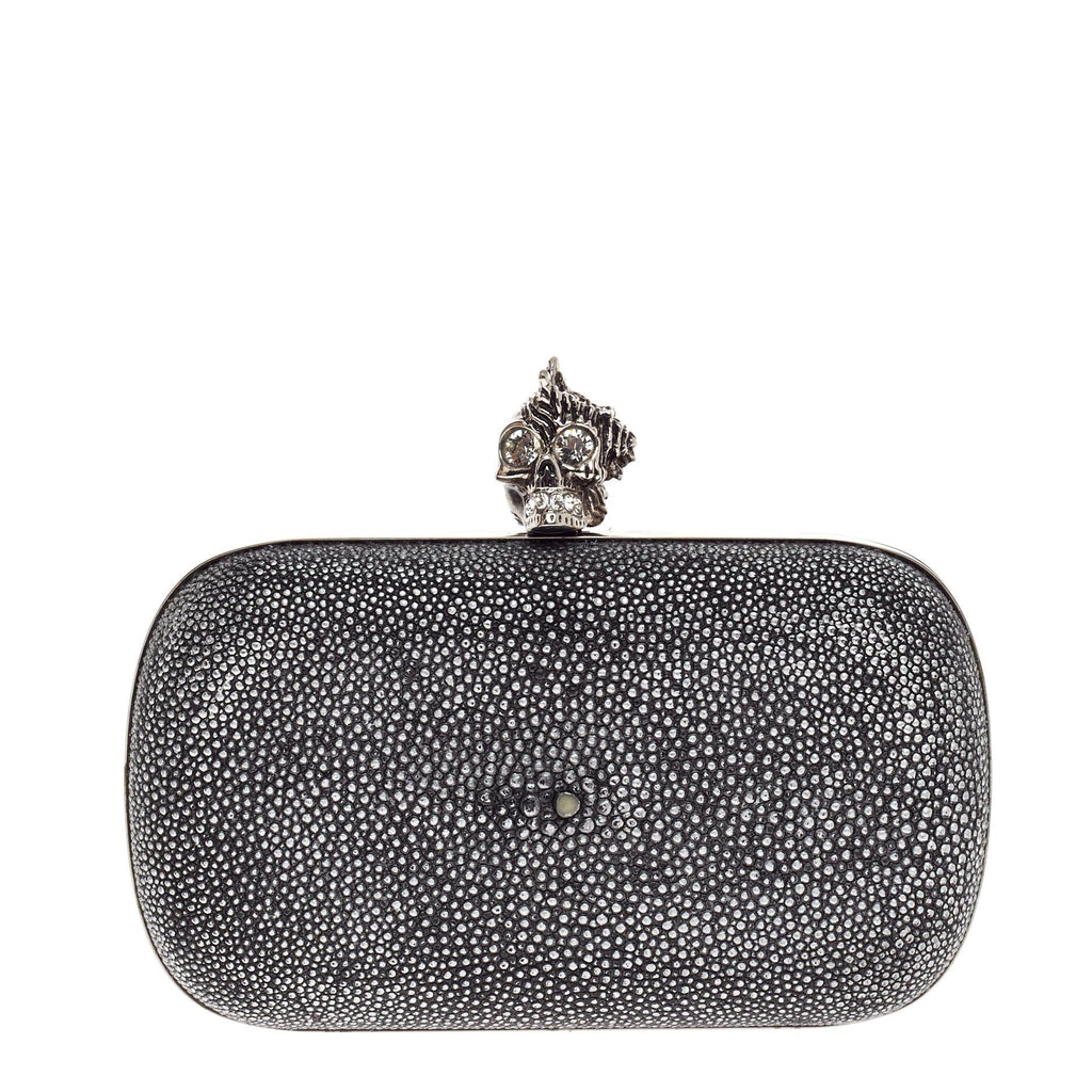 Skull Box Clutch Stingray Small