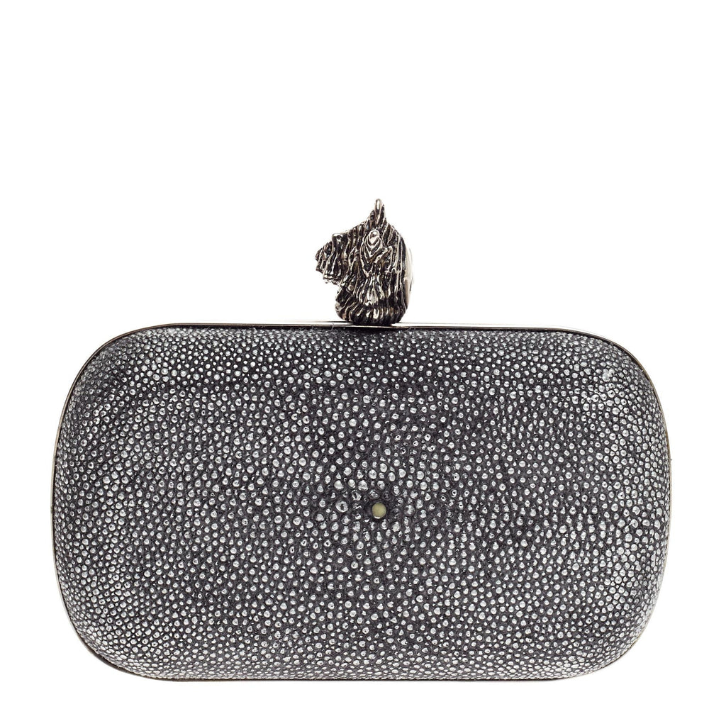 Skull Box Clutch Stingray Small