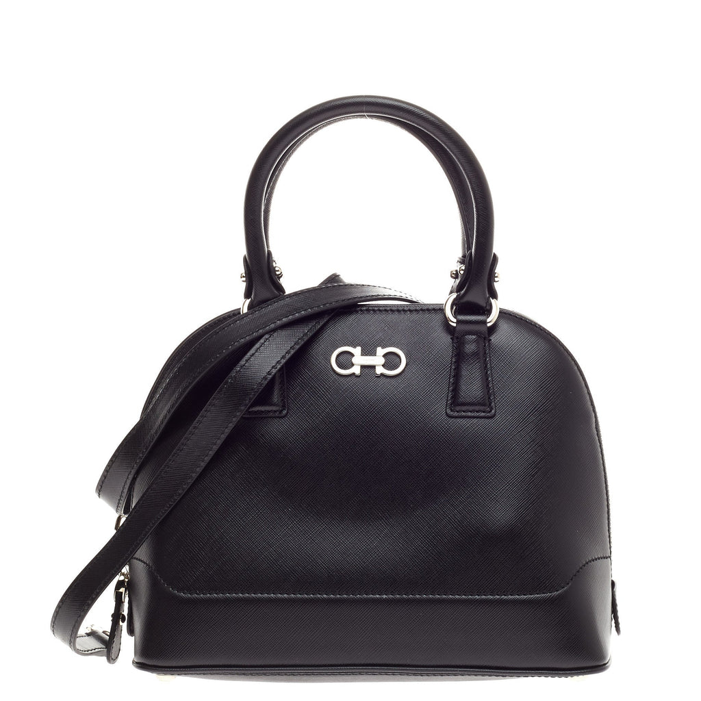 Darina Convertible Satchel Crosshatch Calfskin Mini