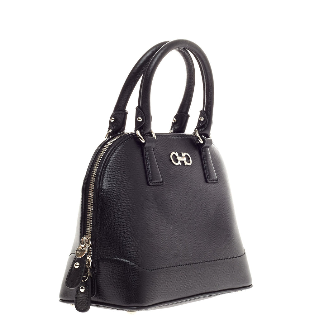 Darina Convertible Satchel Crosshatch Calfskin Mini