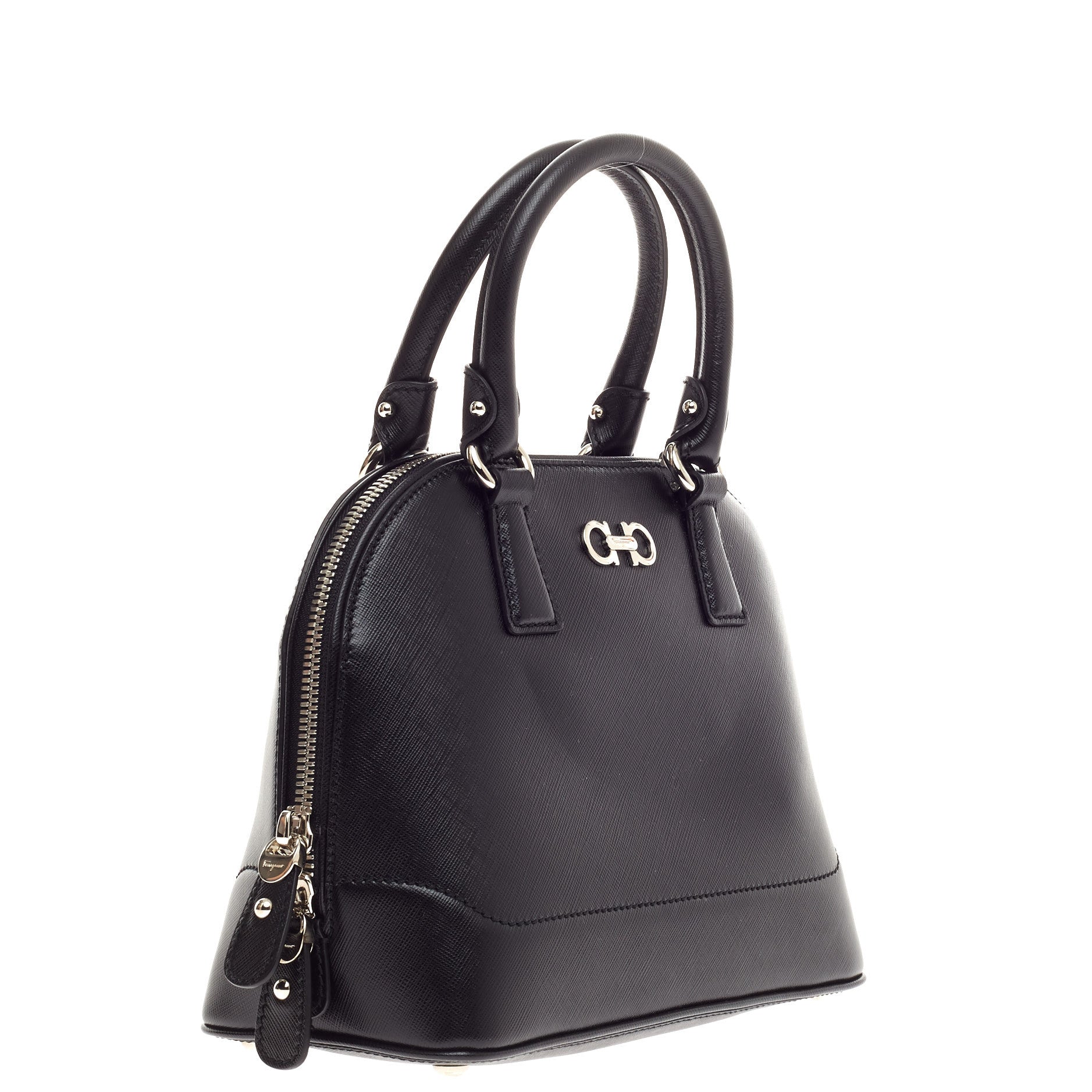 Darina Convertible Satchel Crosshatch Calfskin Mini