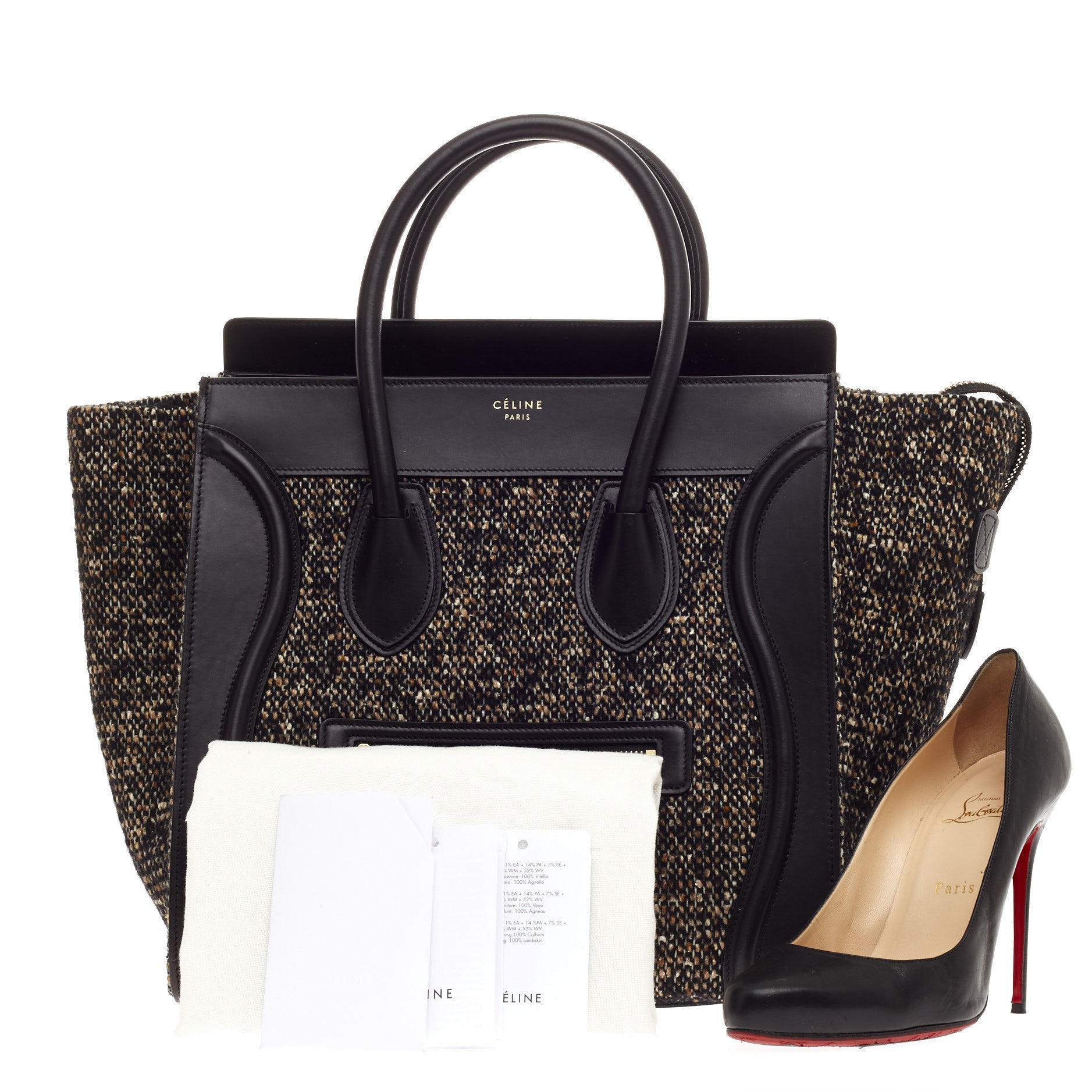 Luggage Handbag Tweed Mini