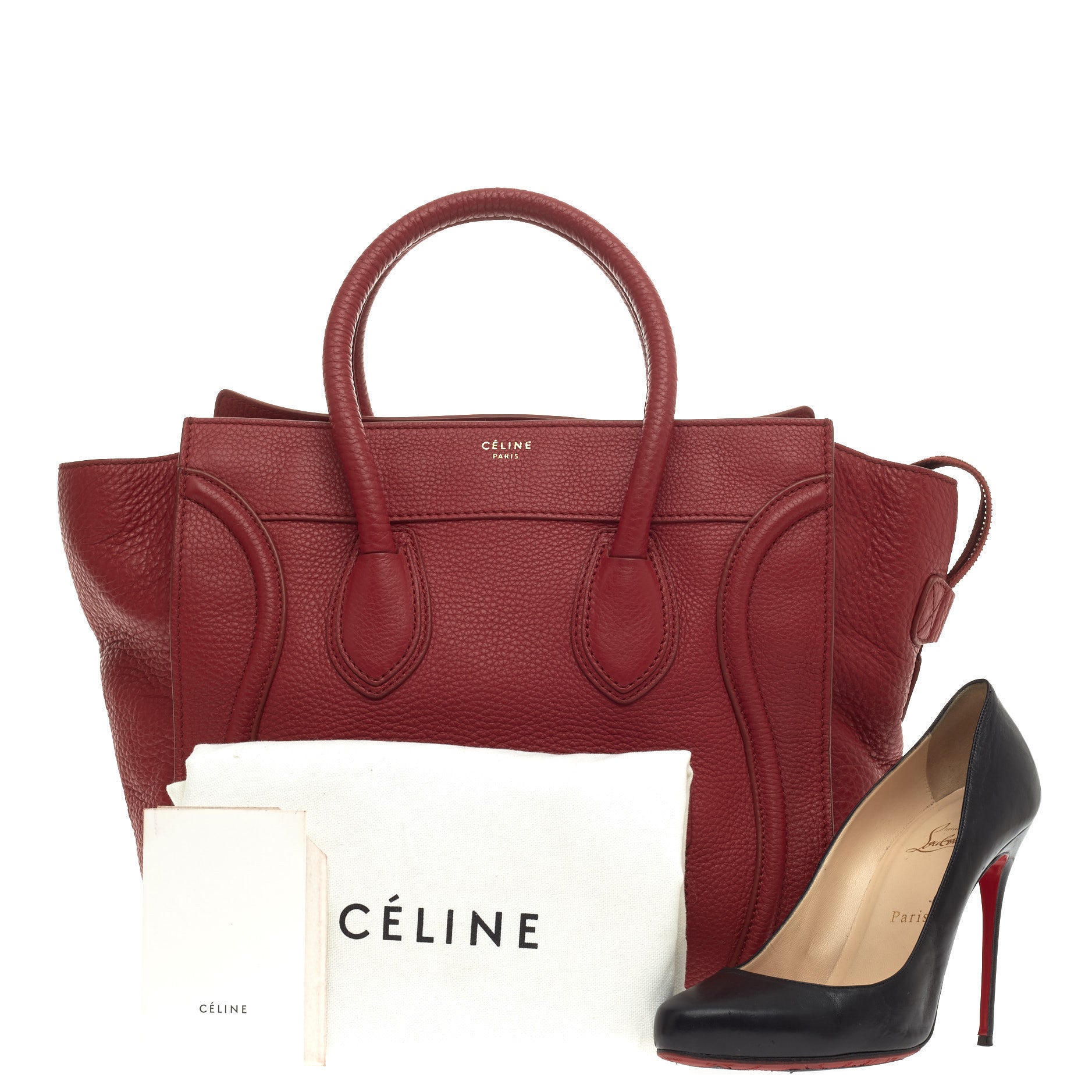 Luggage Handbag Grainy Leather Mini