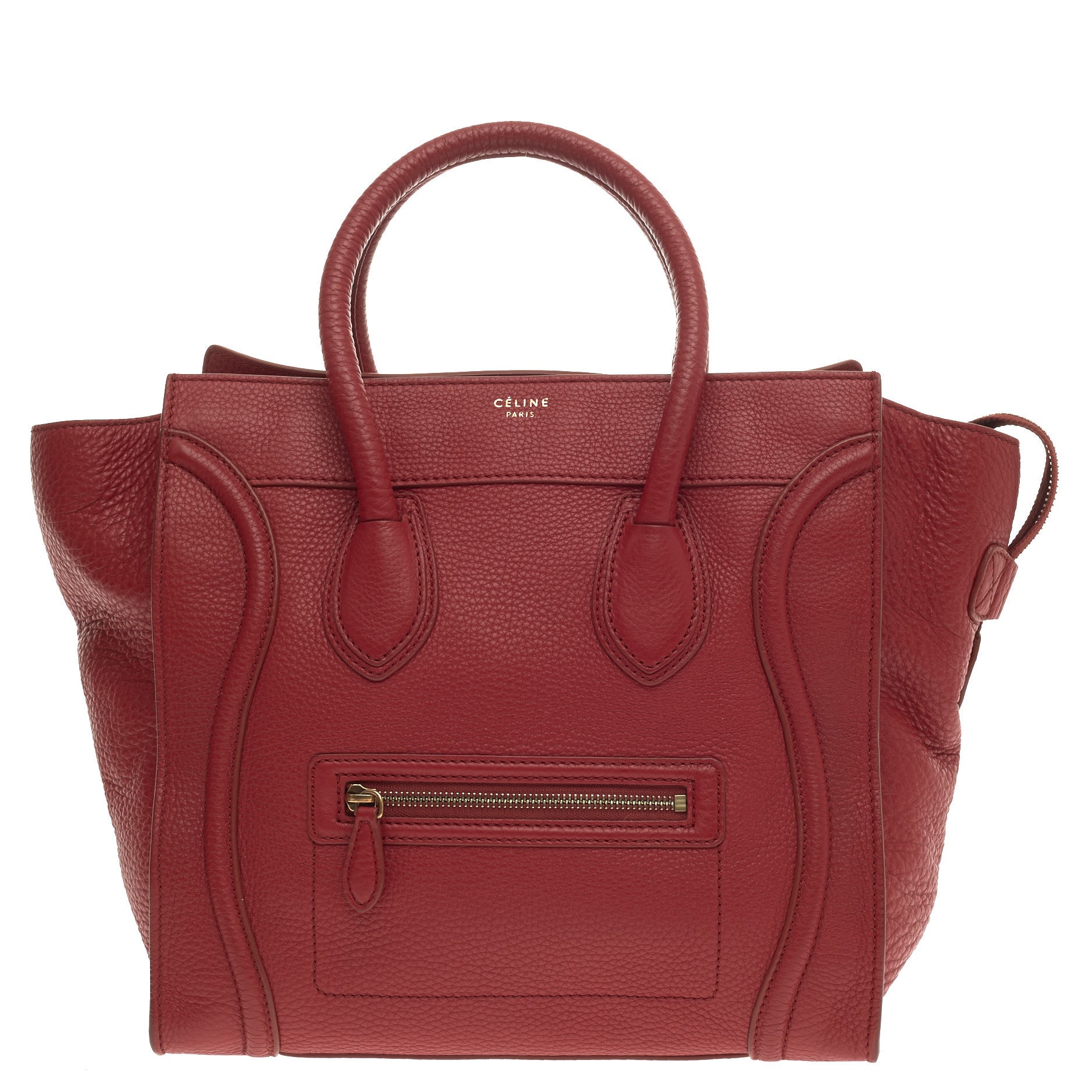 Luggage Handbag Grainy Leather Mini