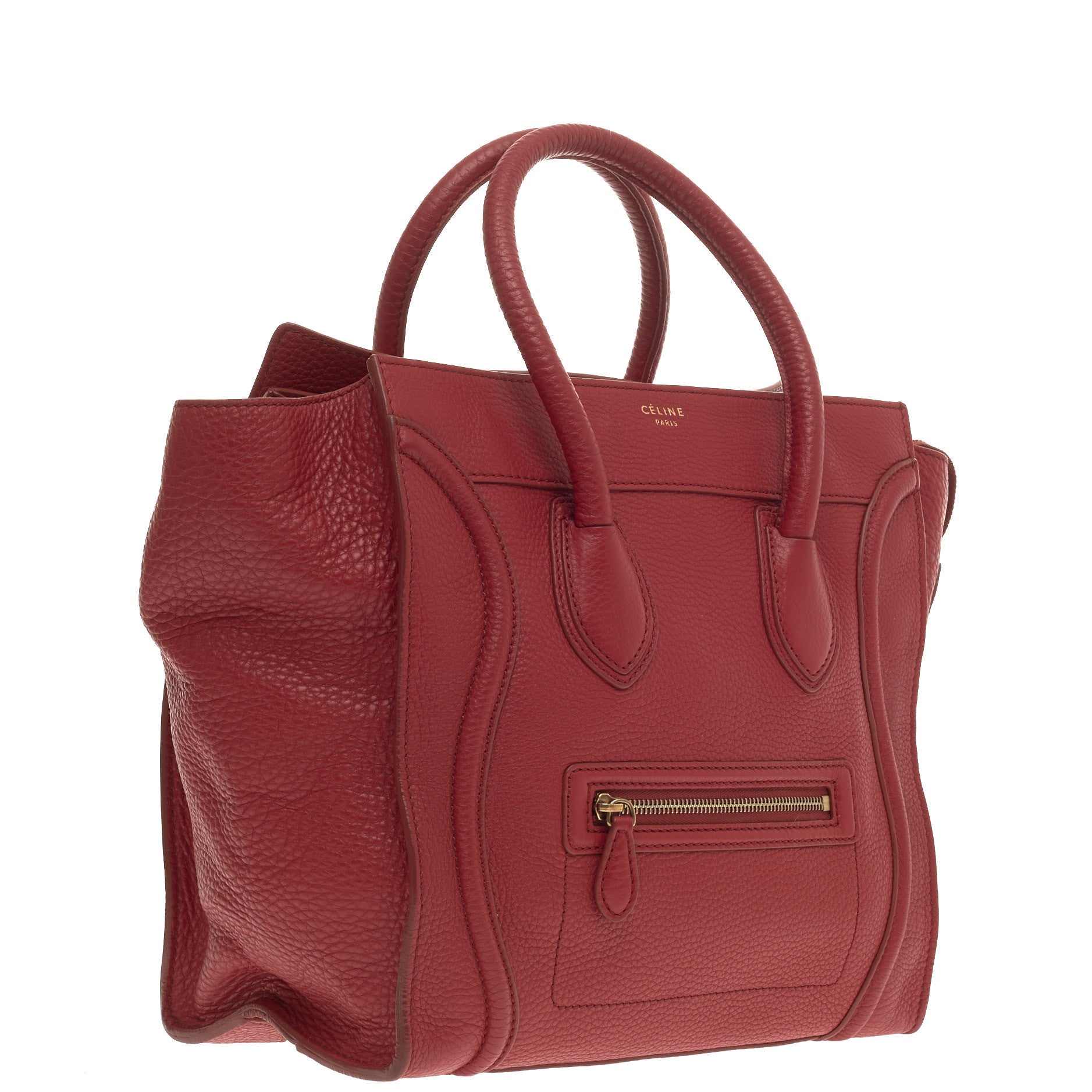 Luggage Handbag Grainy Leather Mini