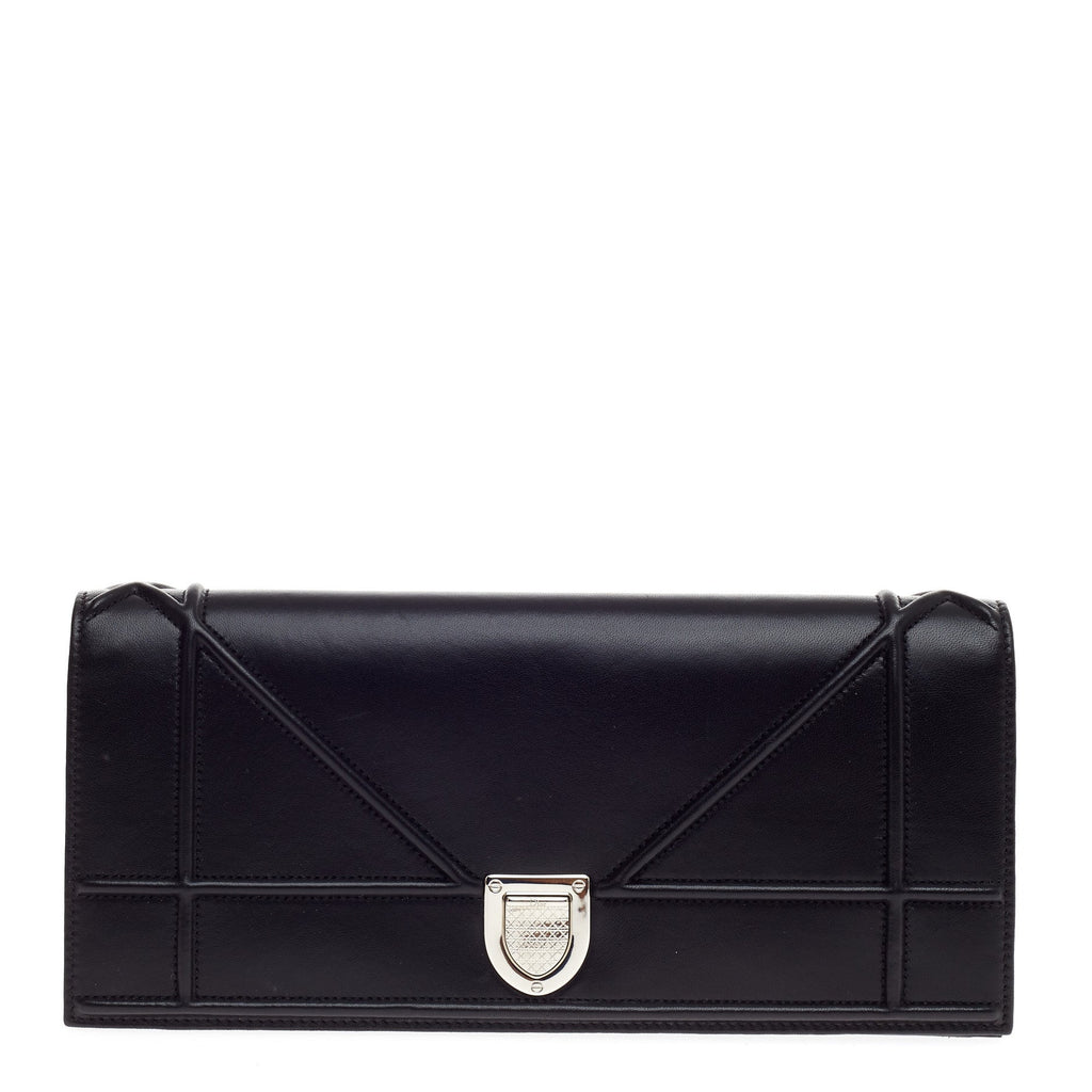 Diorama Chain Clutch Leather