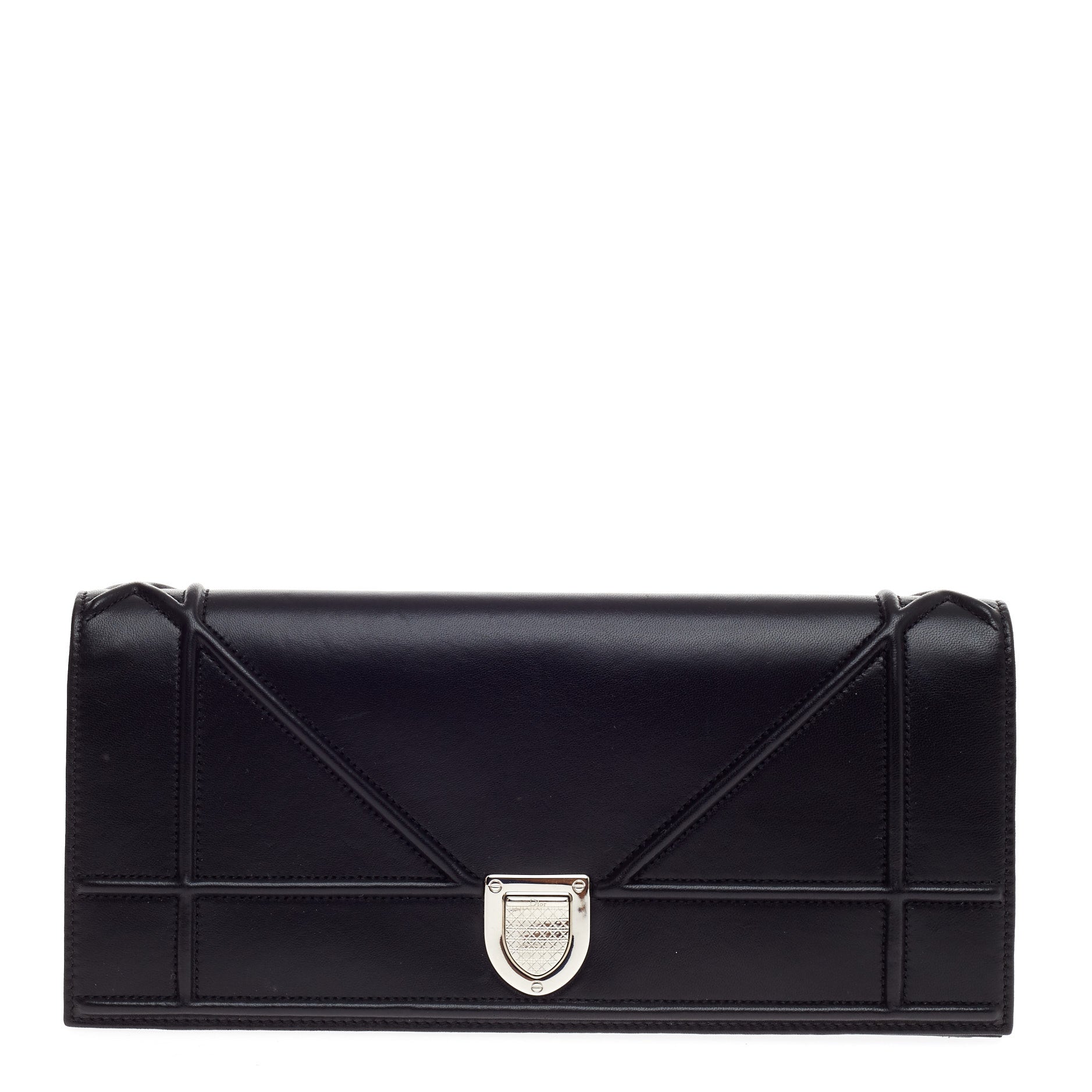 Diorama Chain Clutch Leather