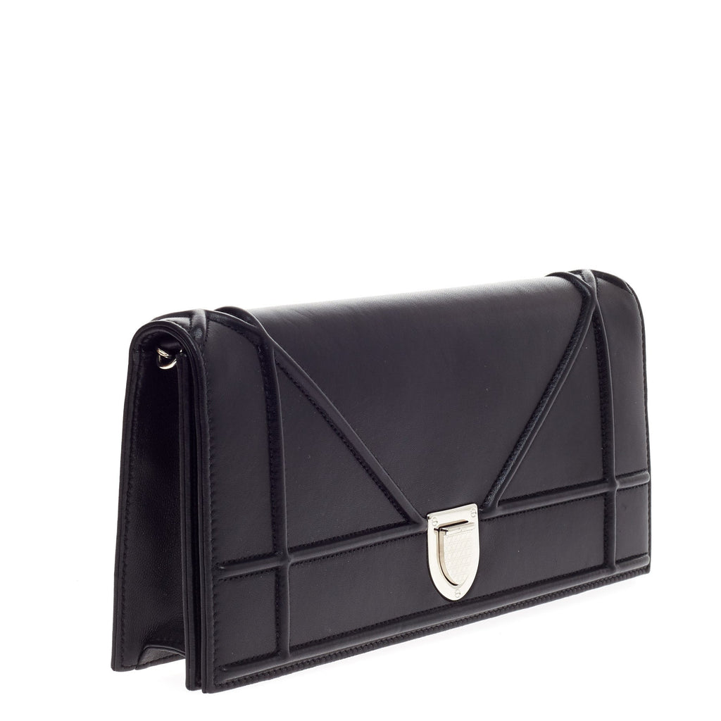 Diorama Chain Clutch Leather