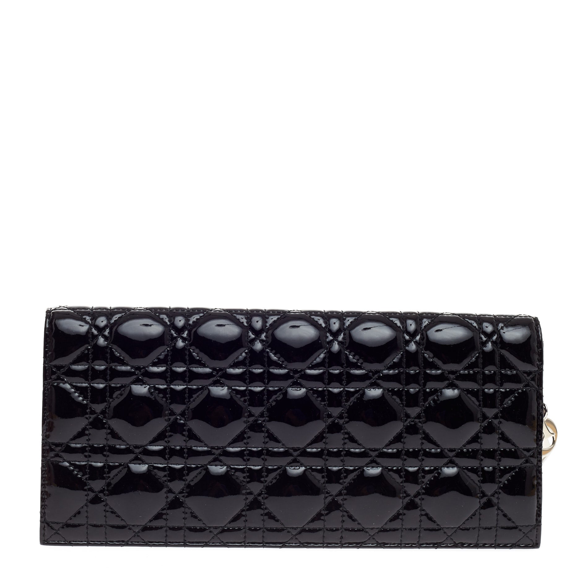 Lady Dior Chain Convertible Clutch Cannage Quilt Patent Long