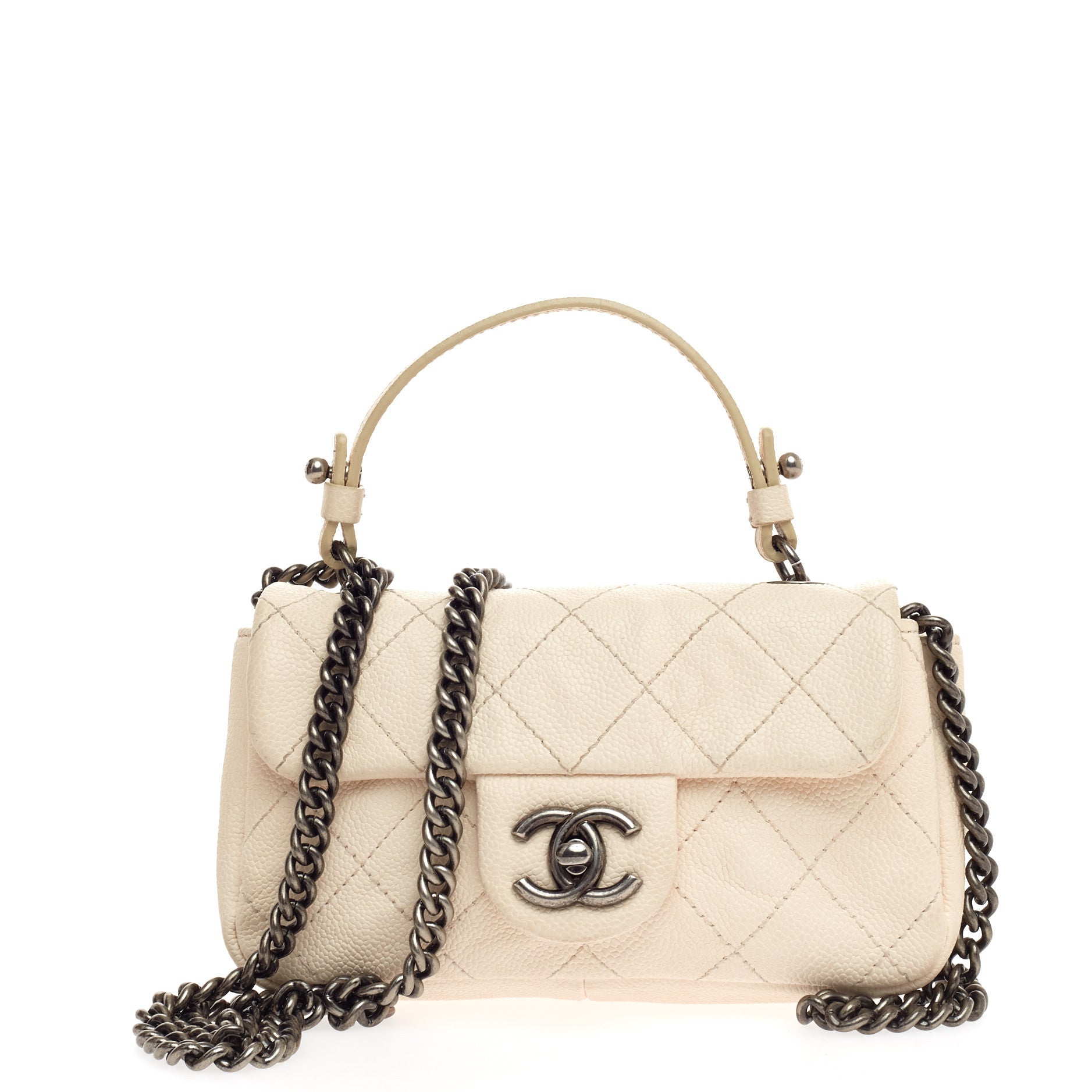 Simply CC Flap Bag Quilted Caviar Mini