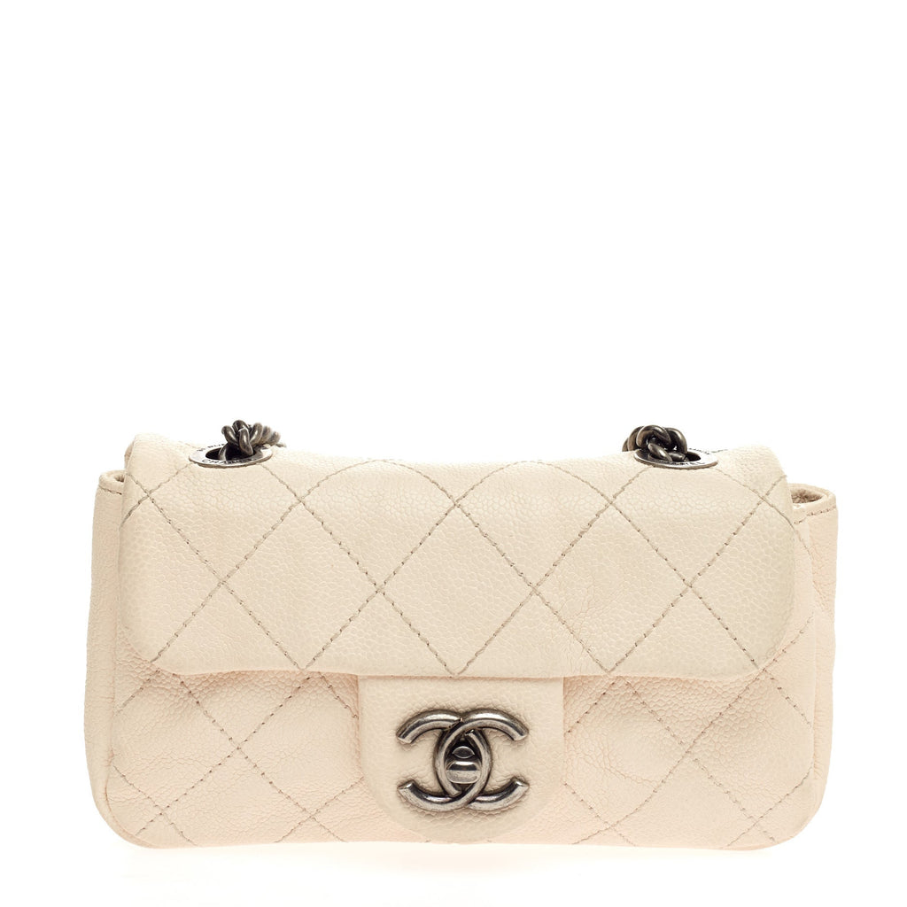 Simply CC Flap Bag Quilted Caviar Mini