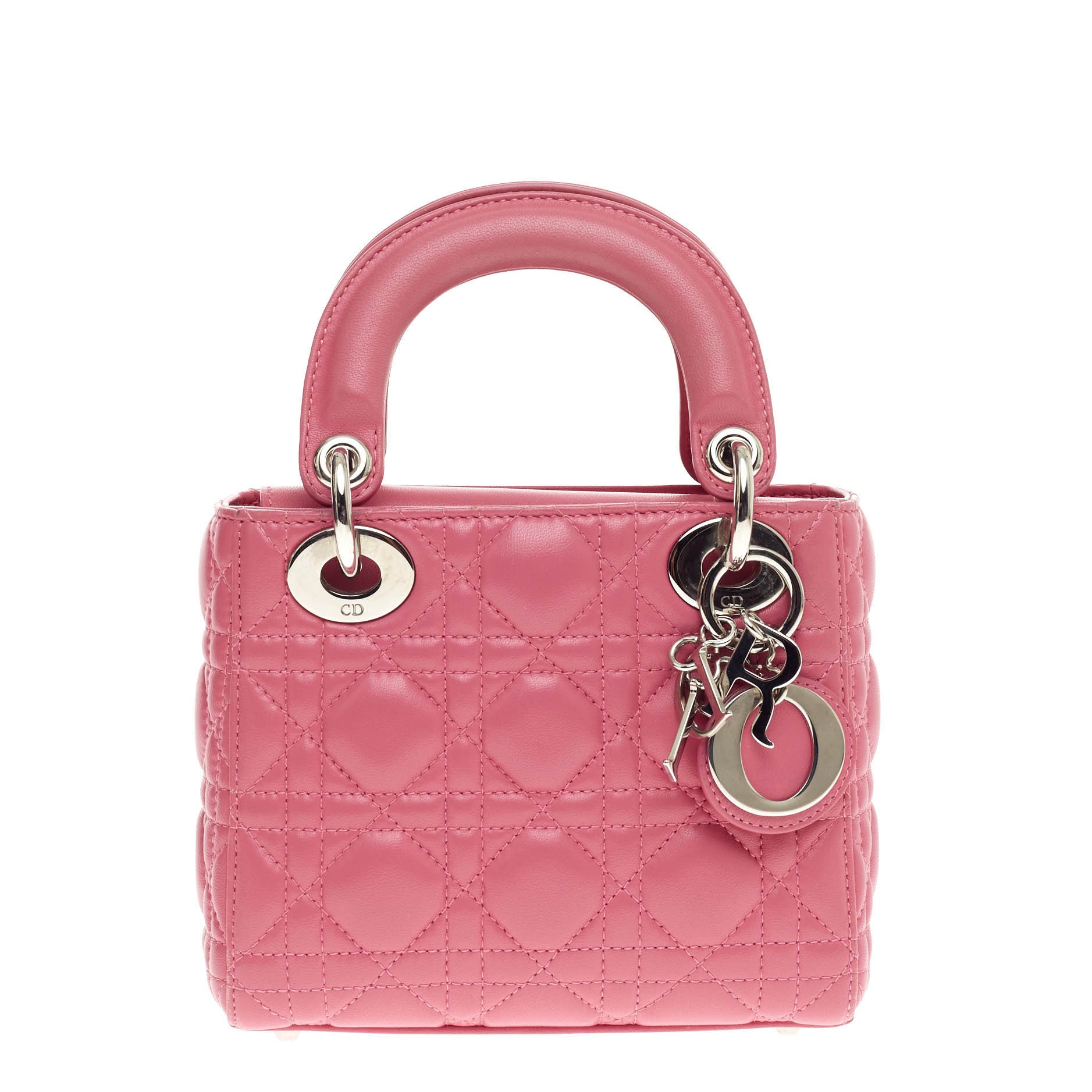 Lady Dior Handbag Cannage Quilt Lambskin Mini