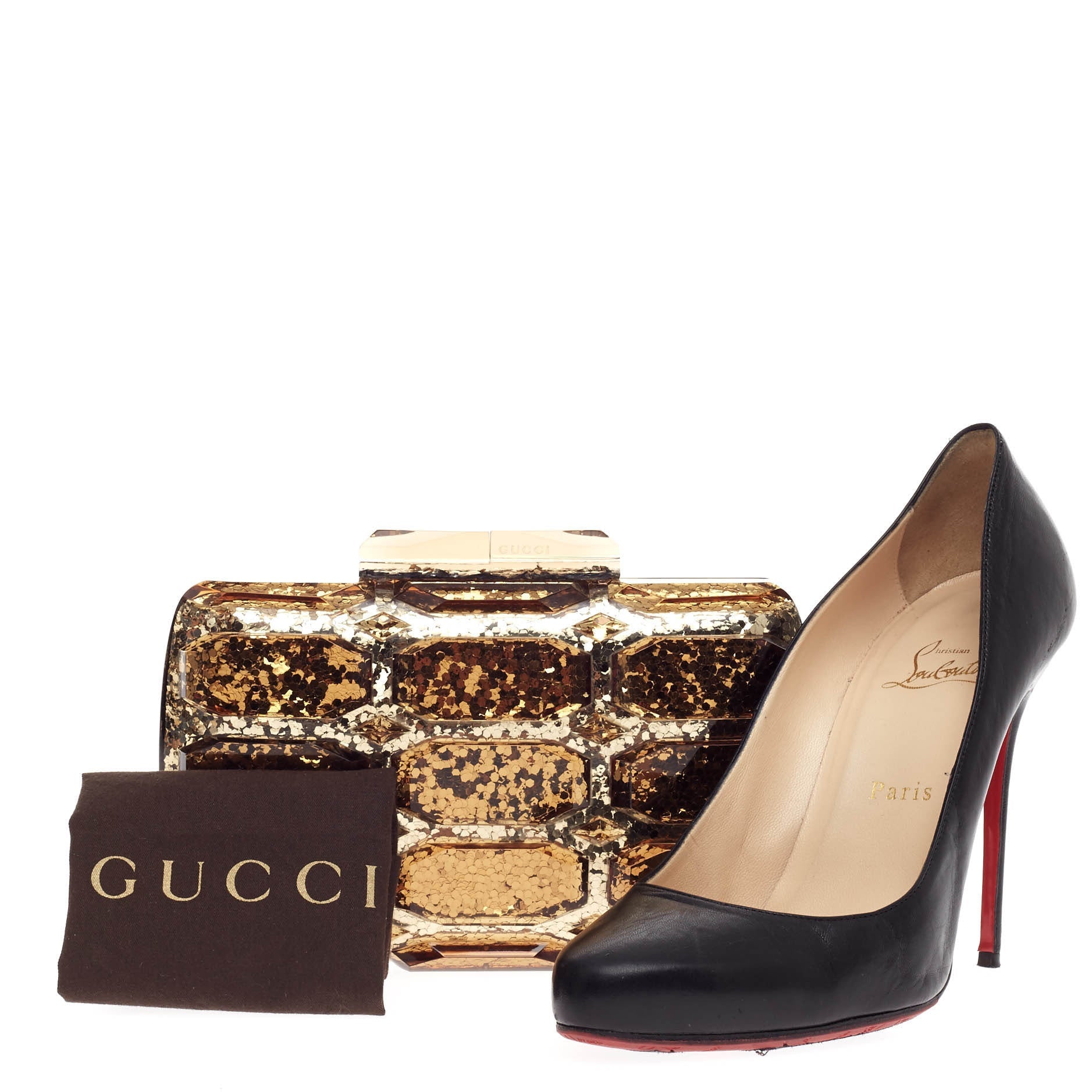 Aristographic Clutch Glitter Plexiglass