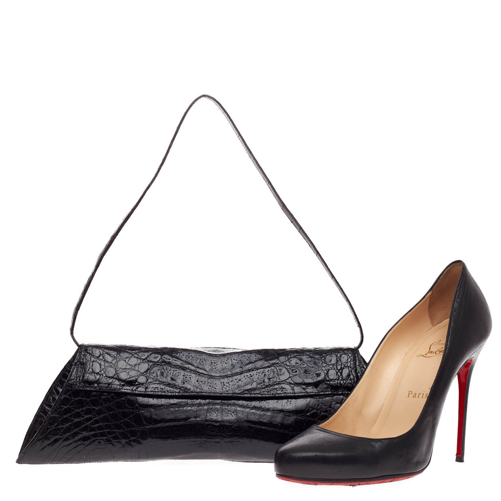 Envelope Convertible Clutch Crocodile Long