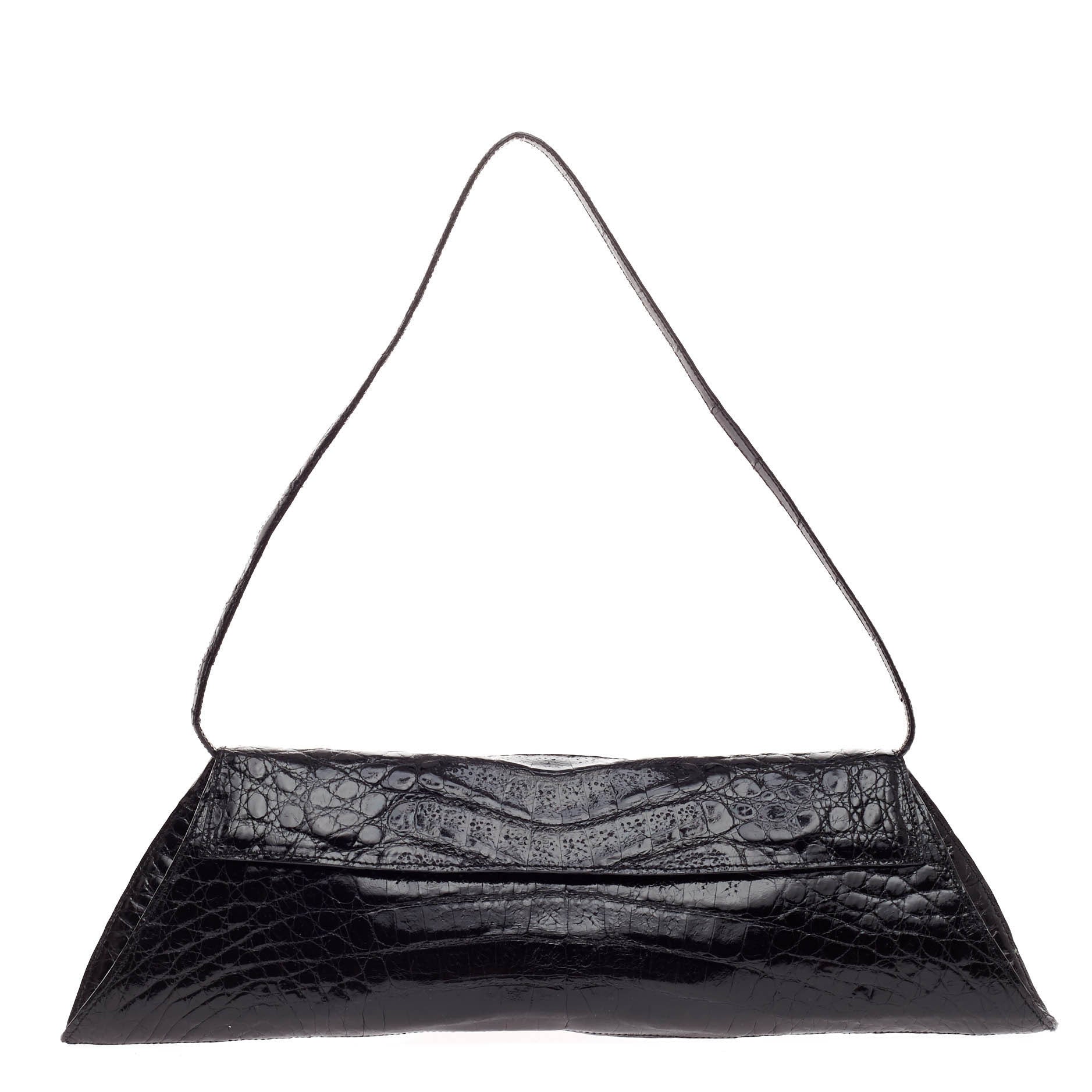 Envelope Convertible Clutch Crocodile Long
