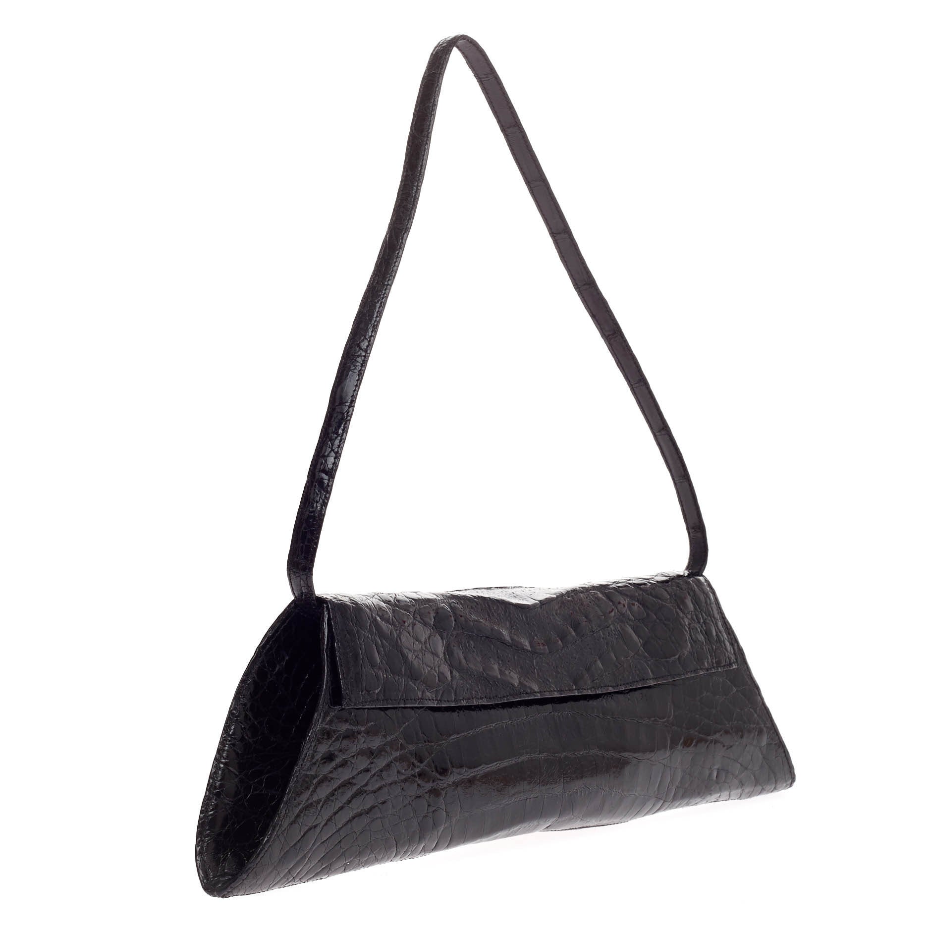 Envelope Convertible Clutch Crocodile Long