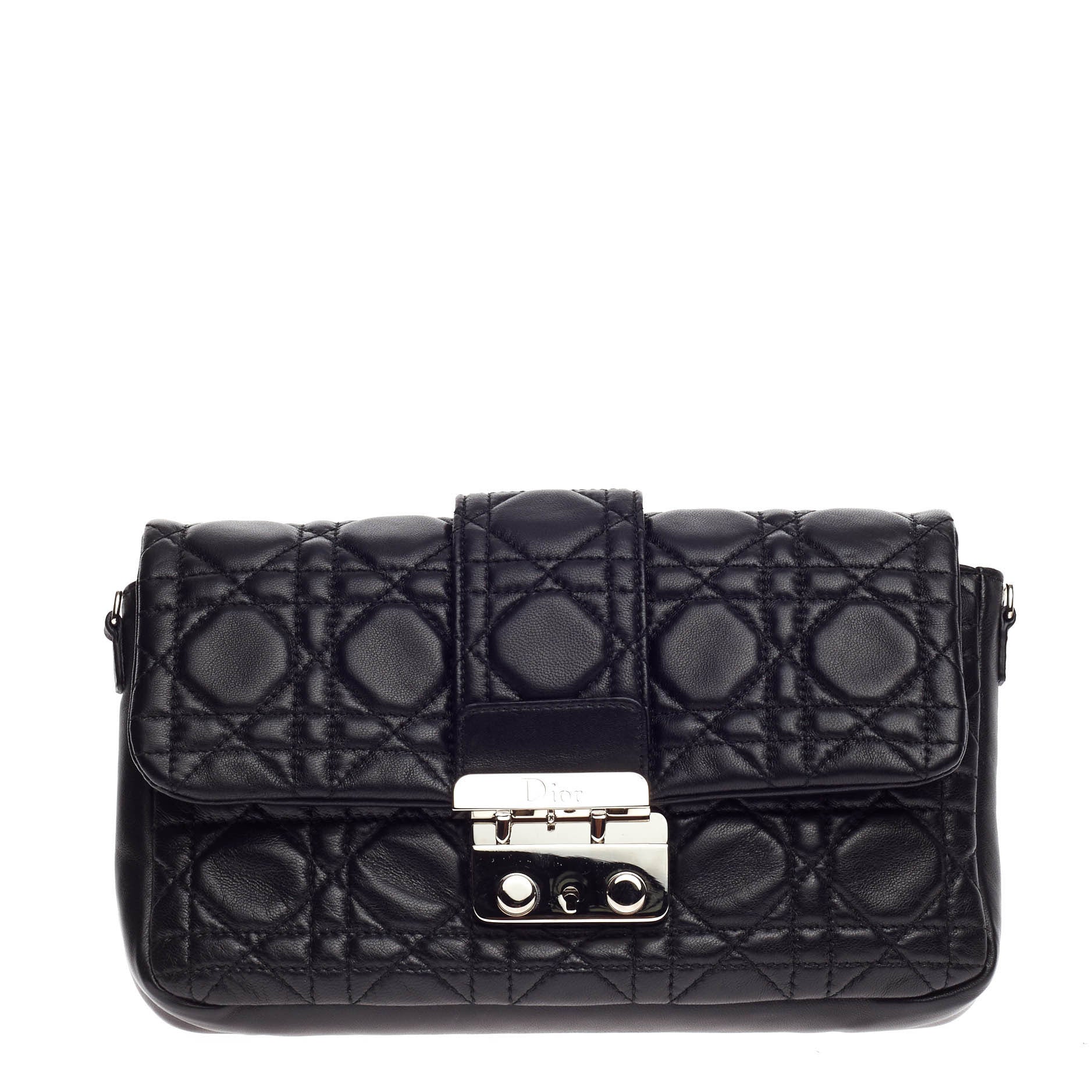 New Lock Pouch Cannage Quilt Lambskin Mini