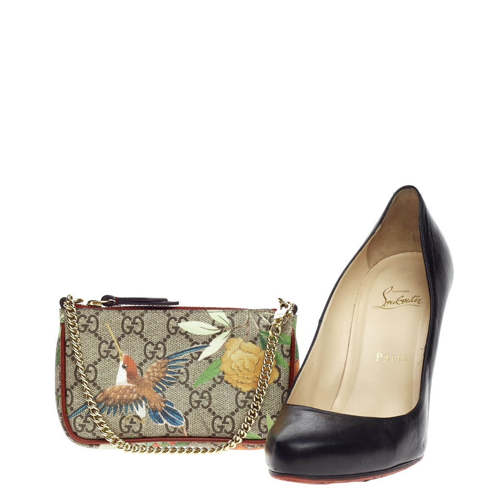 Zip Chain Bag Tian Print GG Coated Canvas Mini
