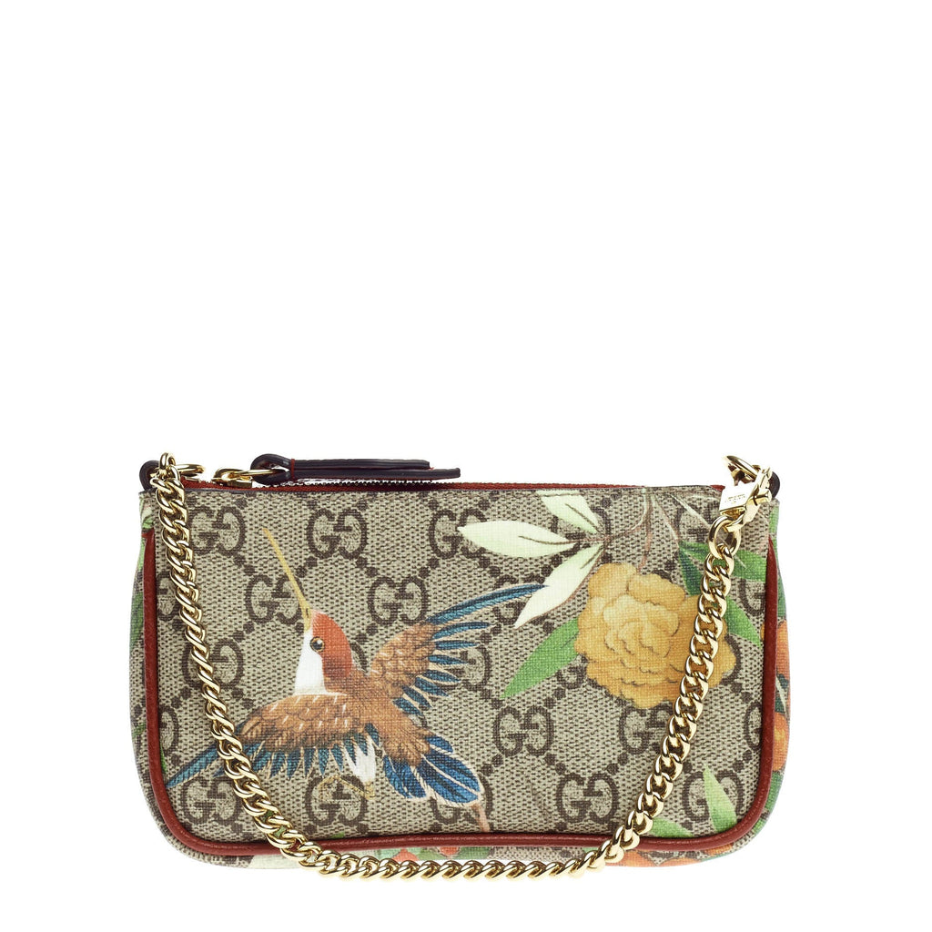 Zip Chain Bag Tian Print GG Coated Canvas Mini