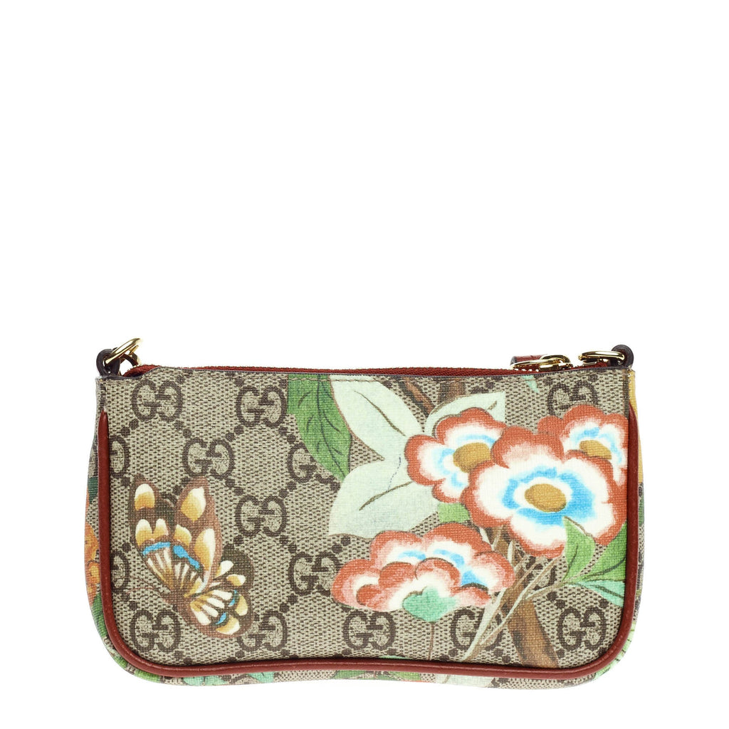 Zip Chain Bag Tian Print GG Coated Canvas Mini