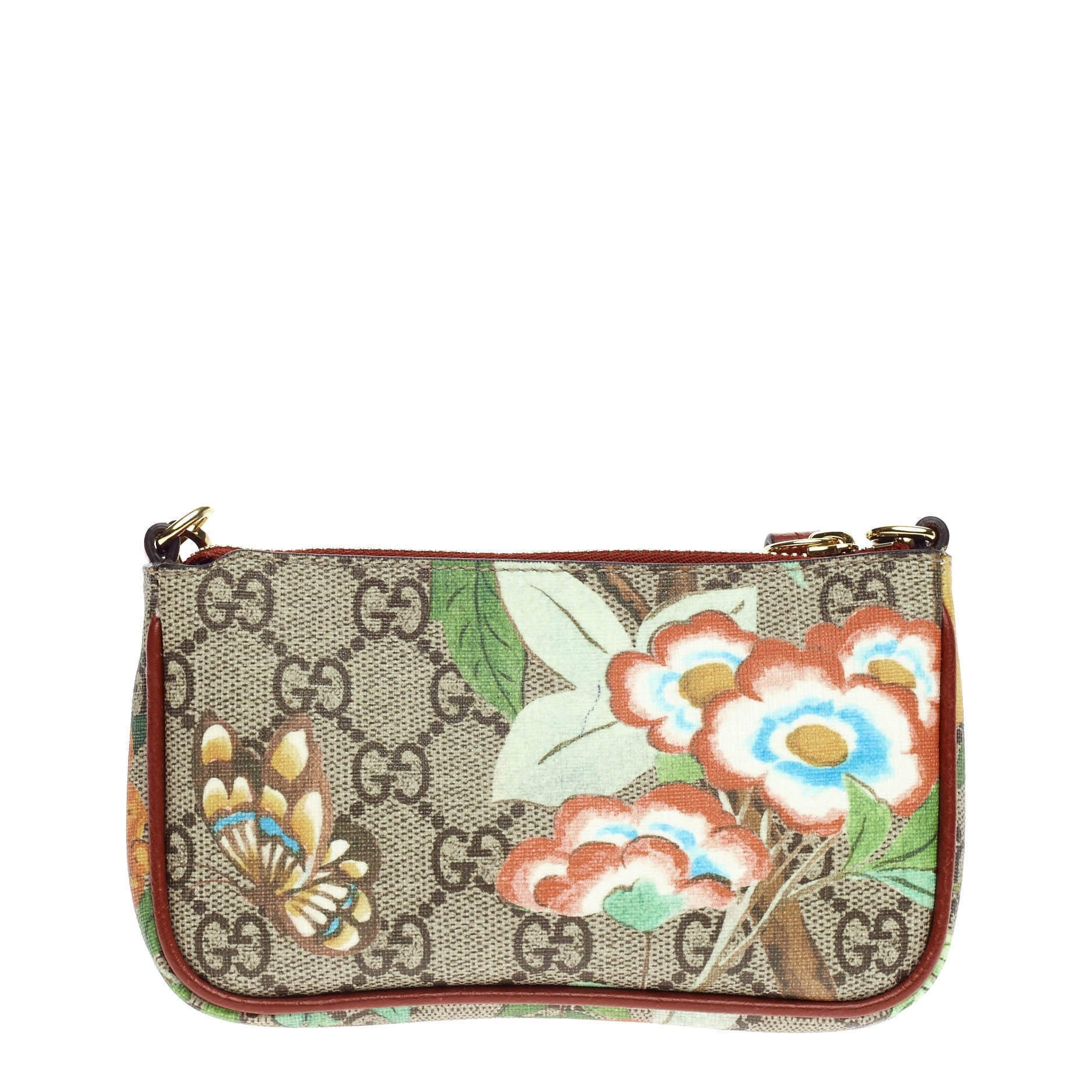 Zip Chain Bag Tian Print GG Coated Canvas Mini