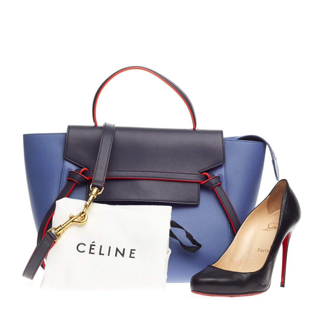 Bicolor Belt Bag Leather Mini