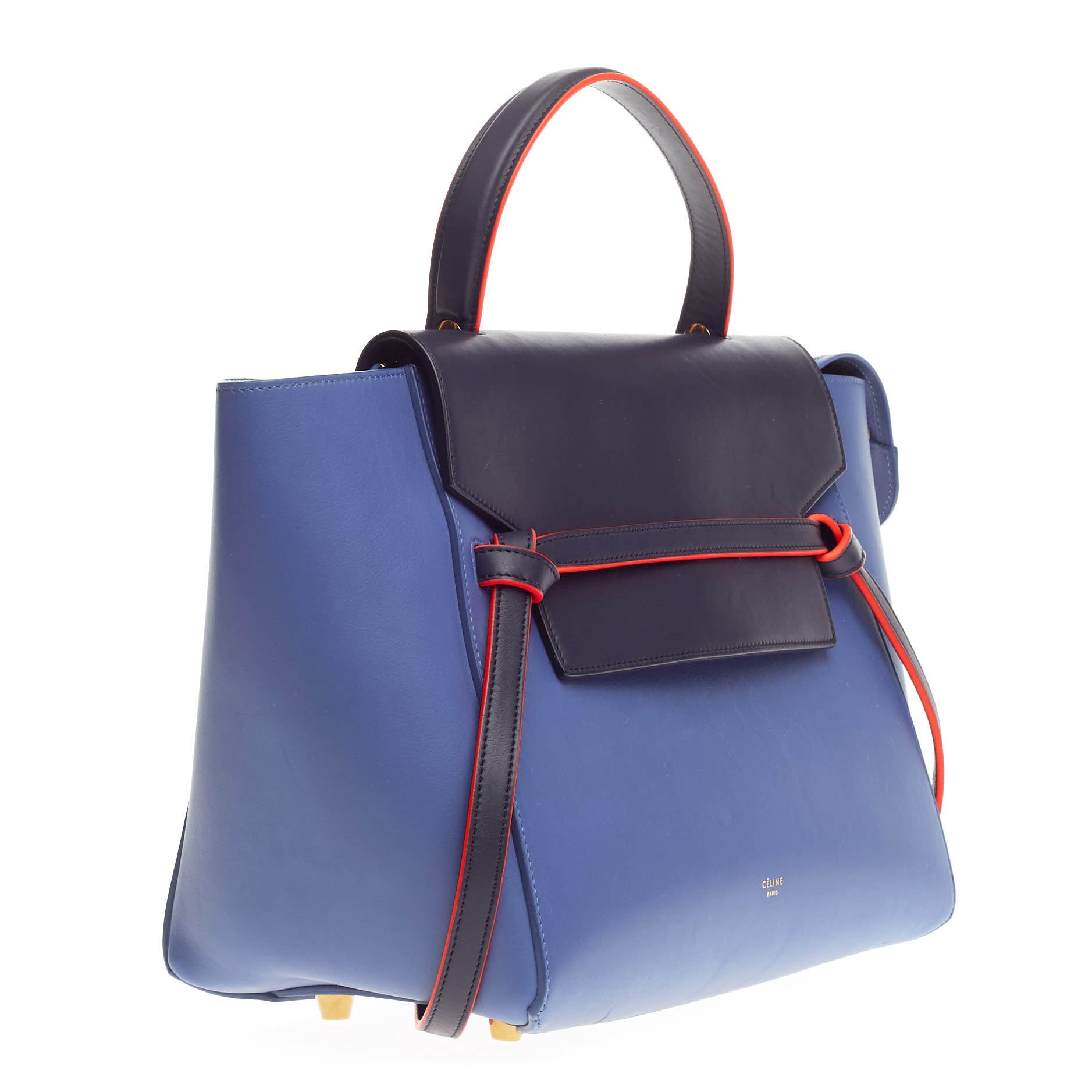 Bicolor Belt Bag Leather Mini