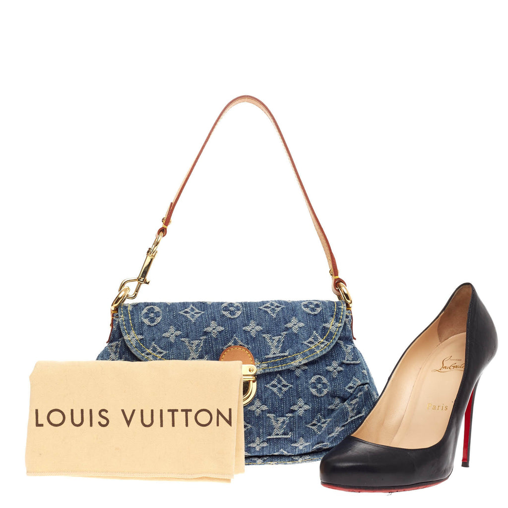 Pleaty Handbag Denim Mini